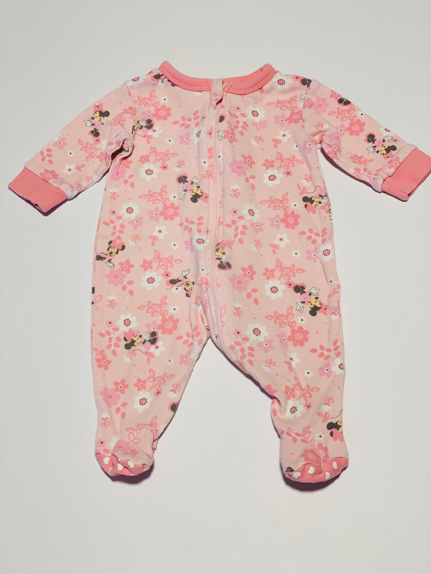Minnie Mouse zip onesie - Size 0000