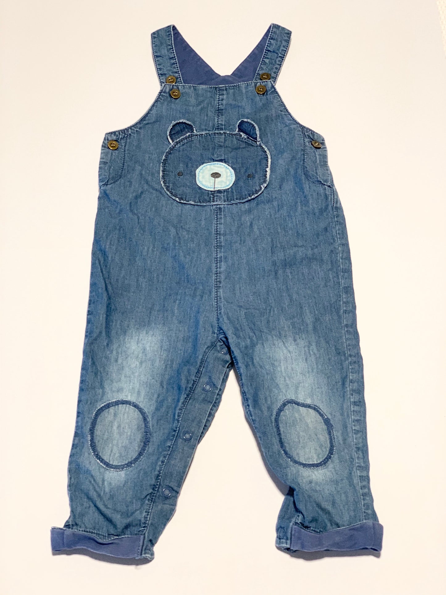 Blue bear overalls - Size 1