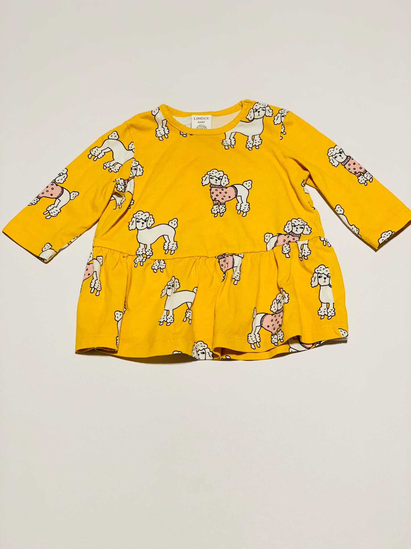 Yellow poodle top - Size 2-4 months
