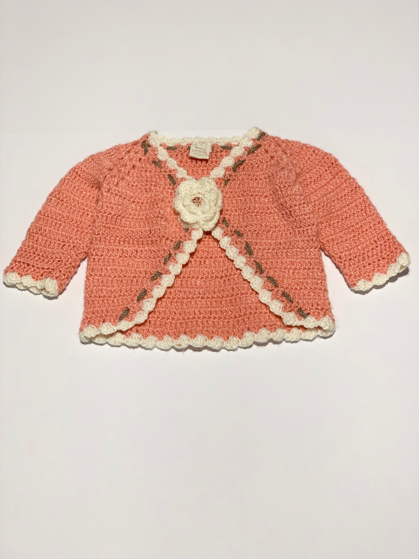Rose knit cardigan - Size 6-9 months