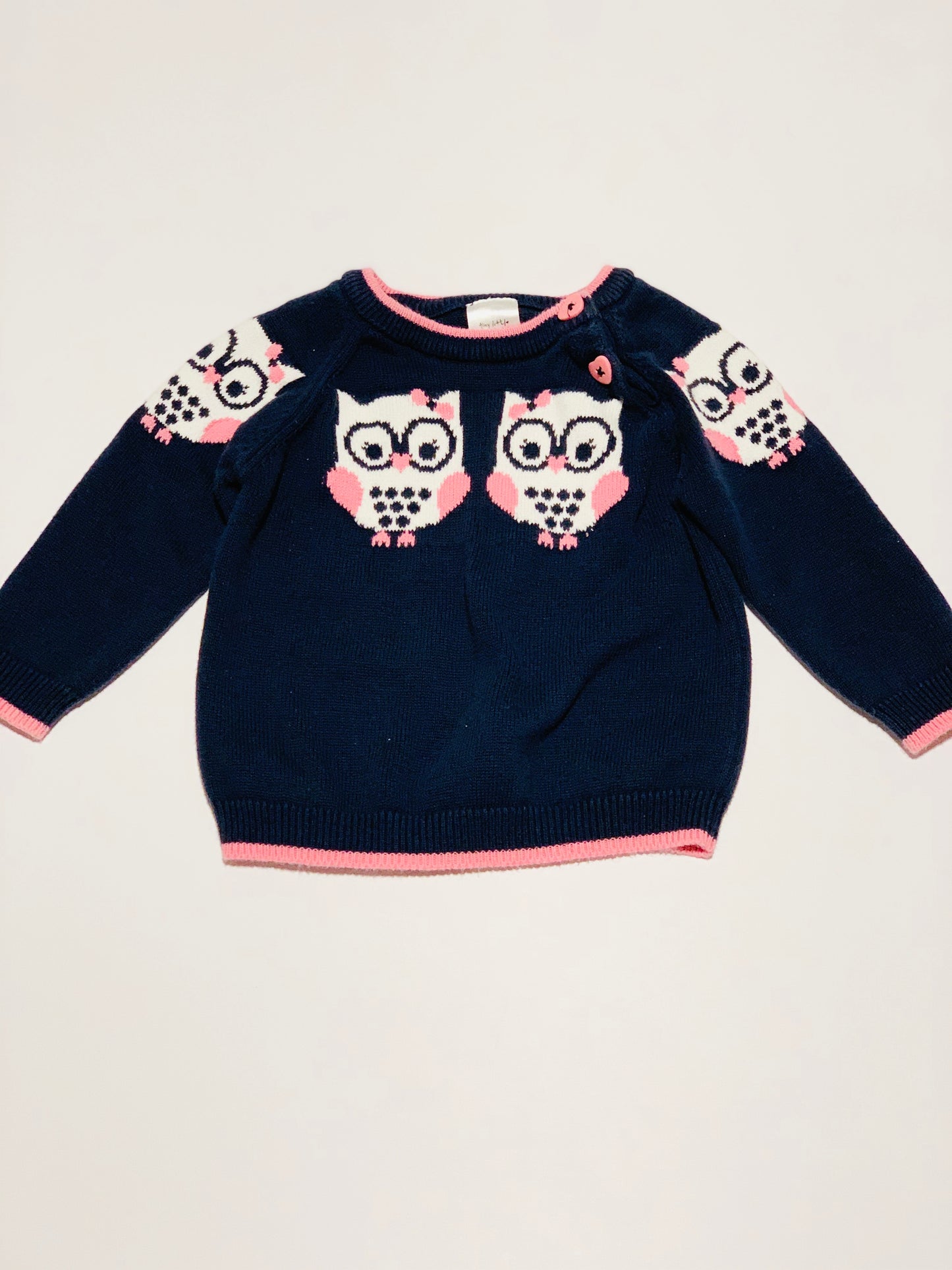 Navy owl knit jumper - Size 0