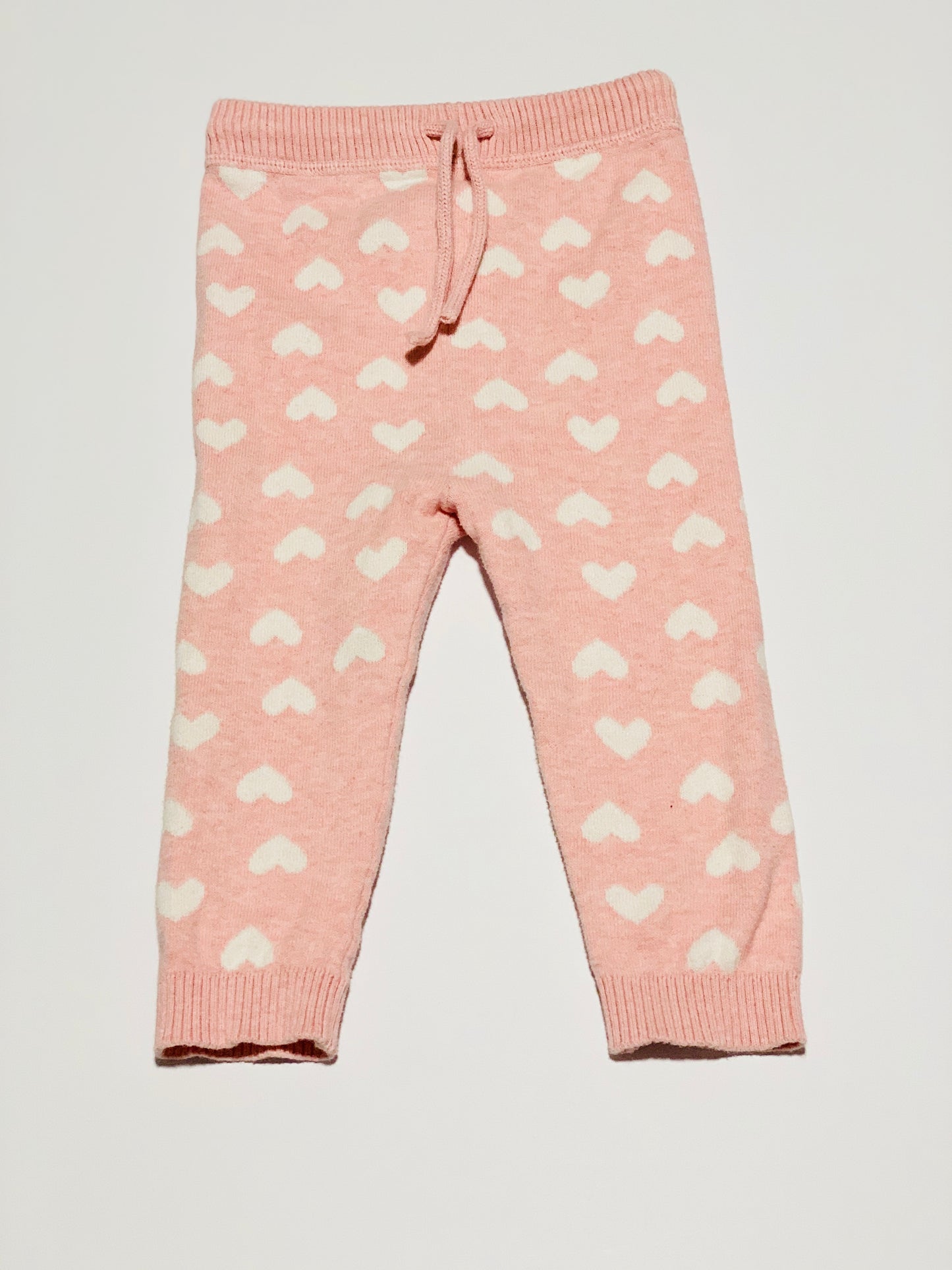 Pink hearts knit pants - Size 0