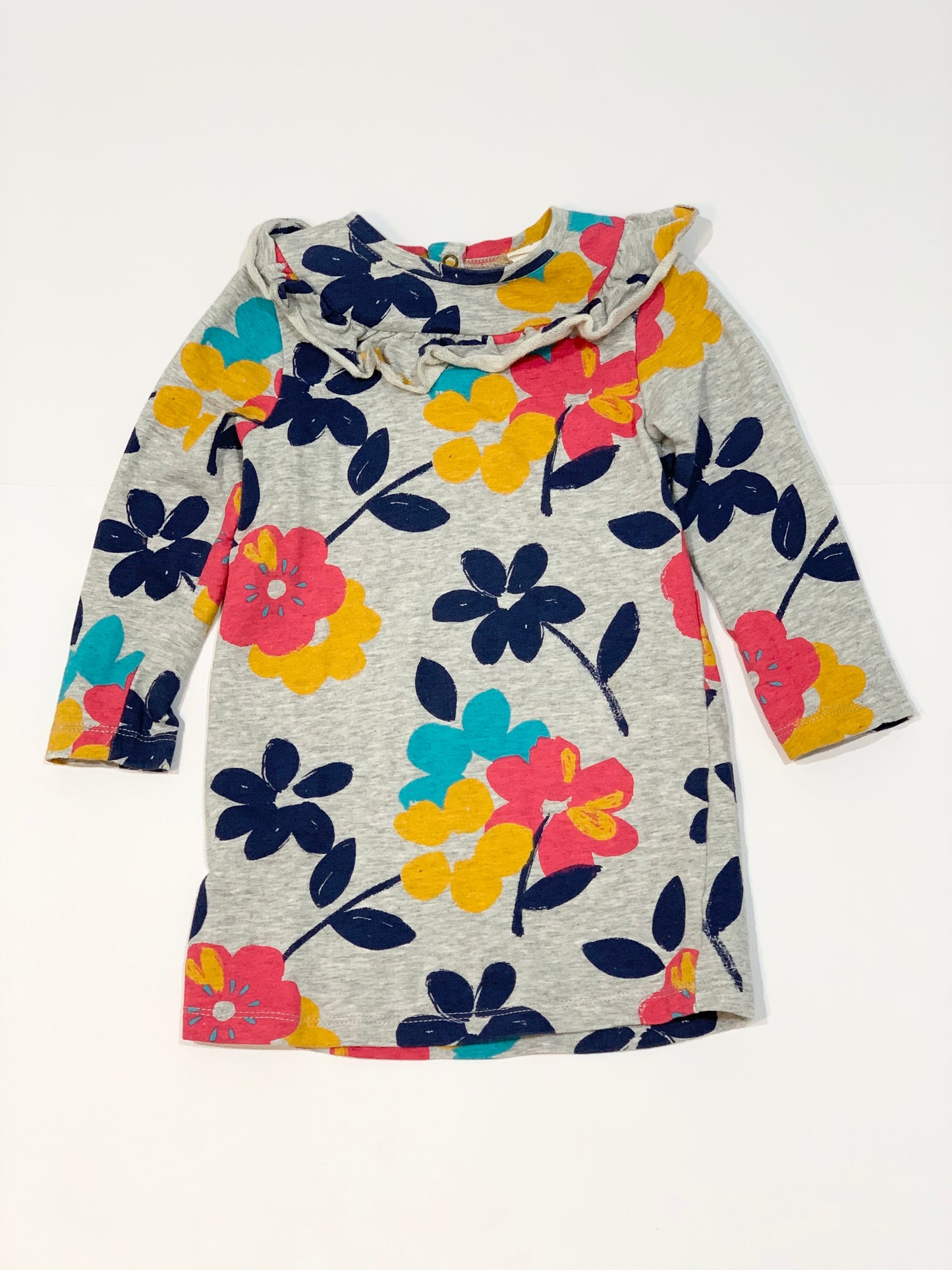 Grey floral dress - Size 3