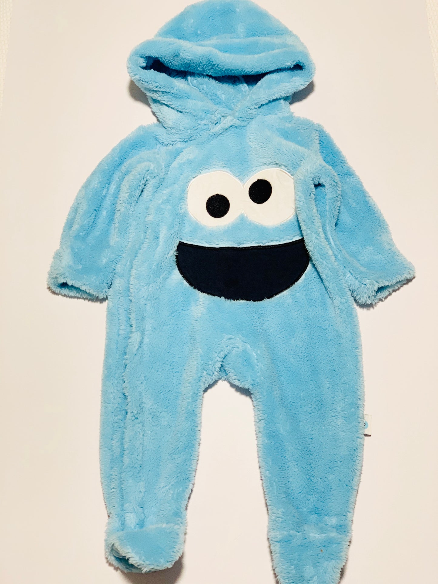 Cookie Monster fleecy coverall - Size 0