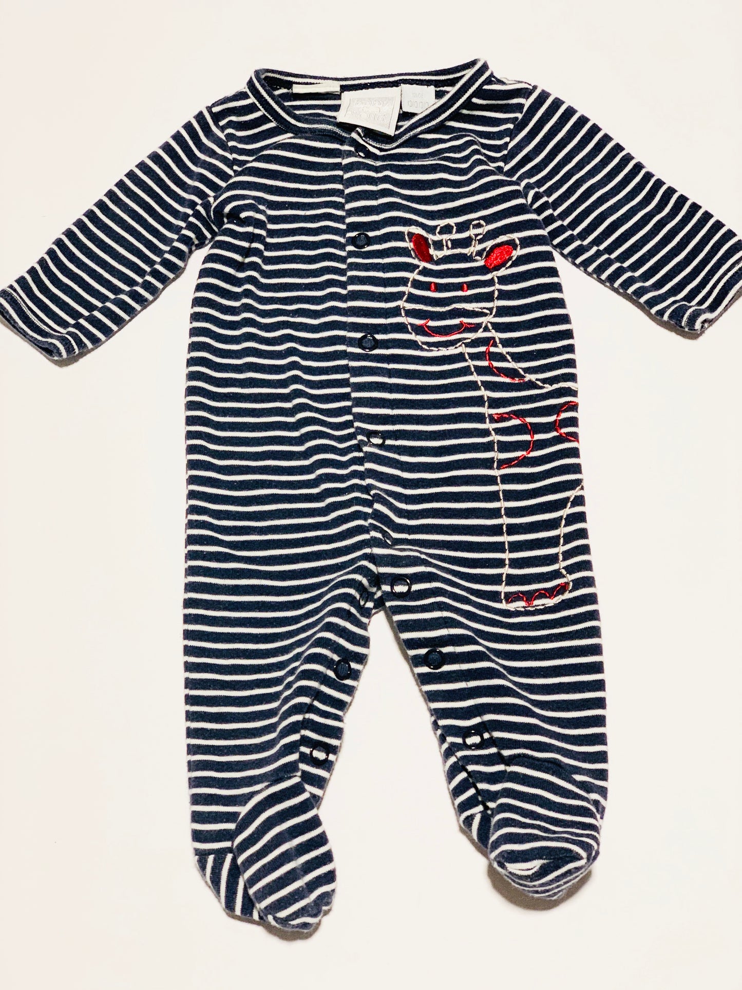 Striped giraffe onesie - Size 0000