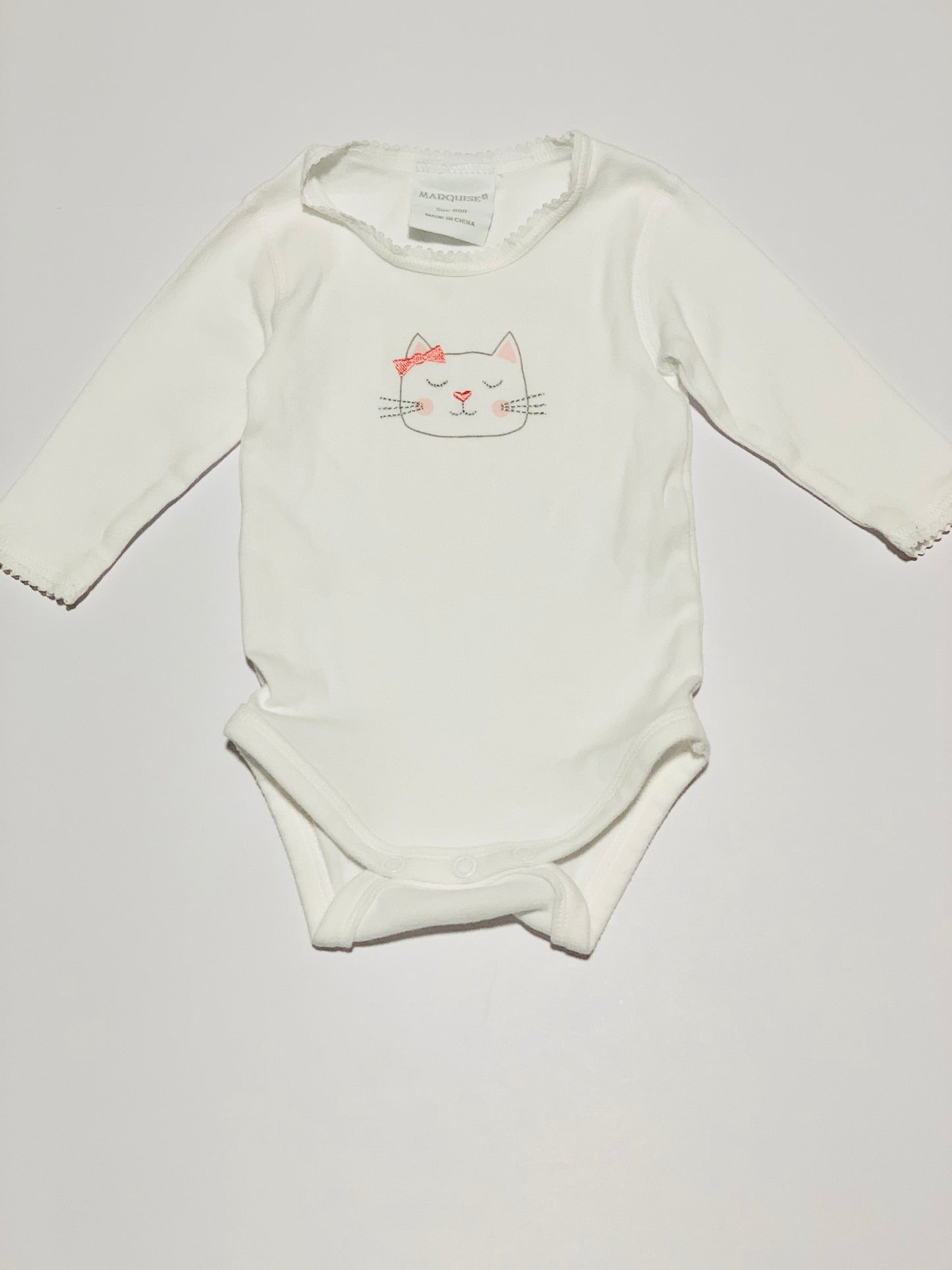 Lace trim cat bodysuit - Size 000