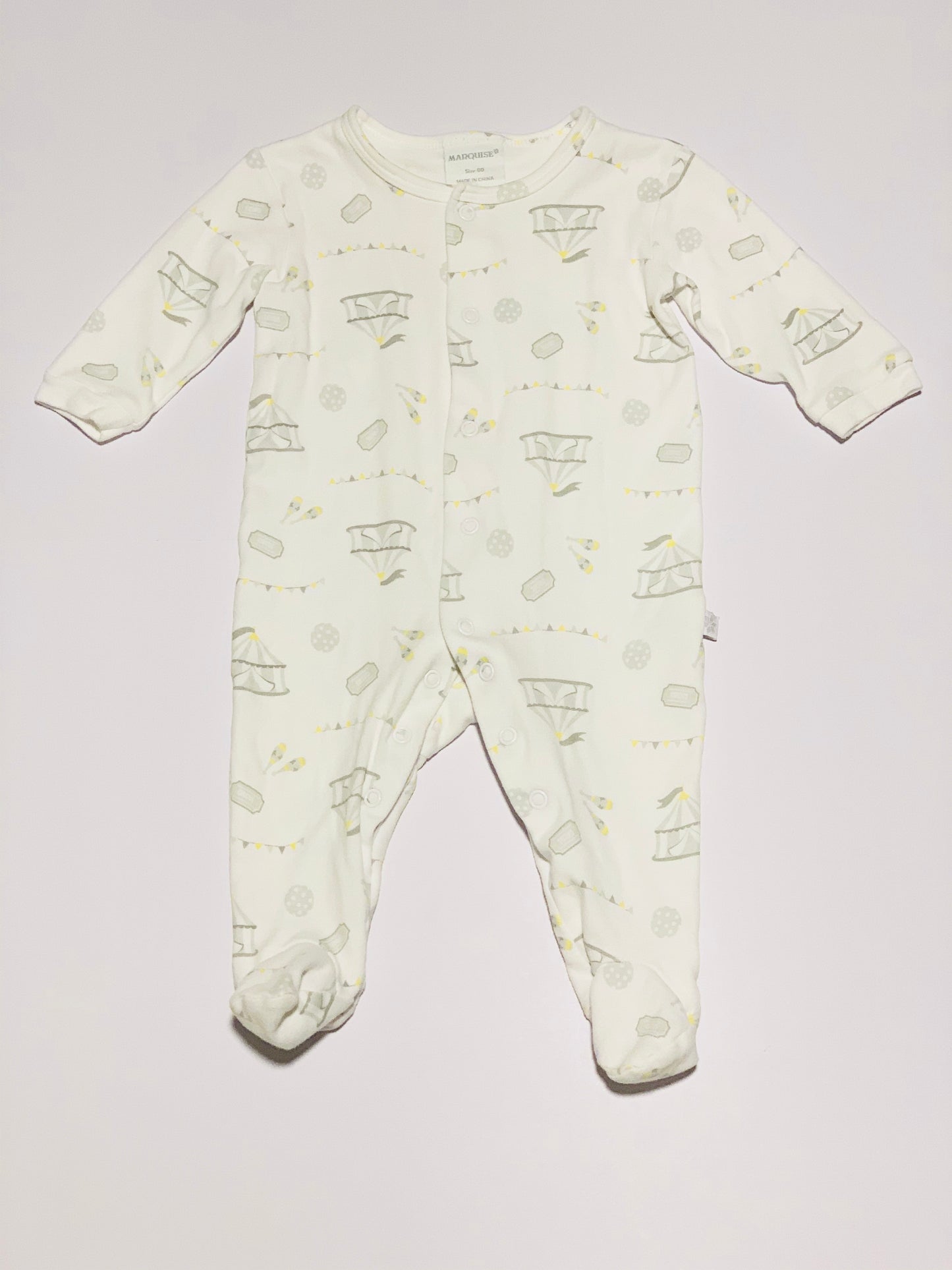 Yellow circus onesie - Size 00