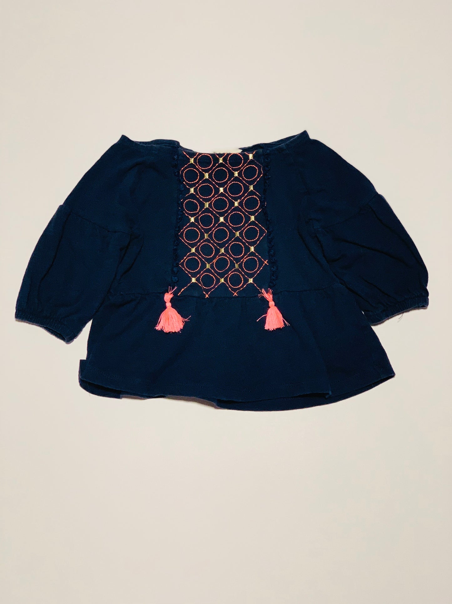 Navy tassel top - Size 1