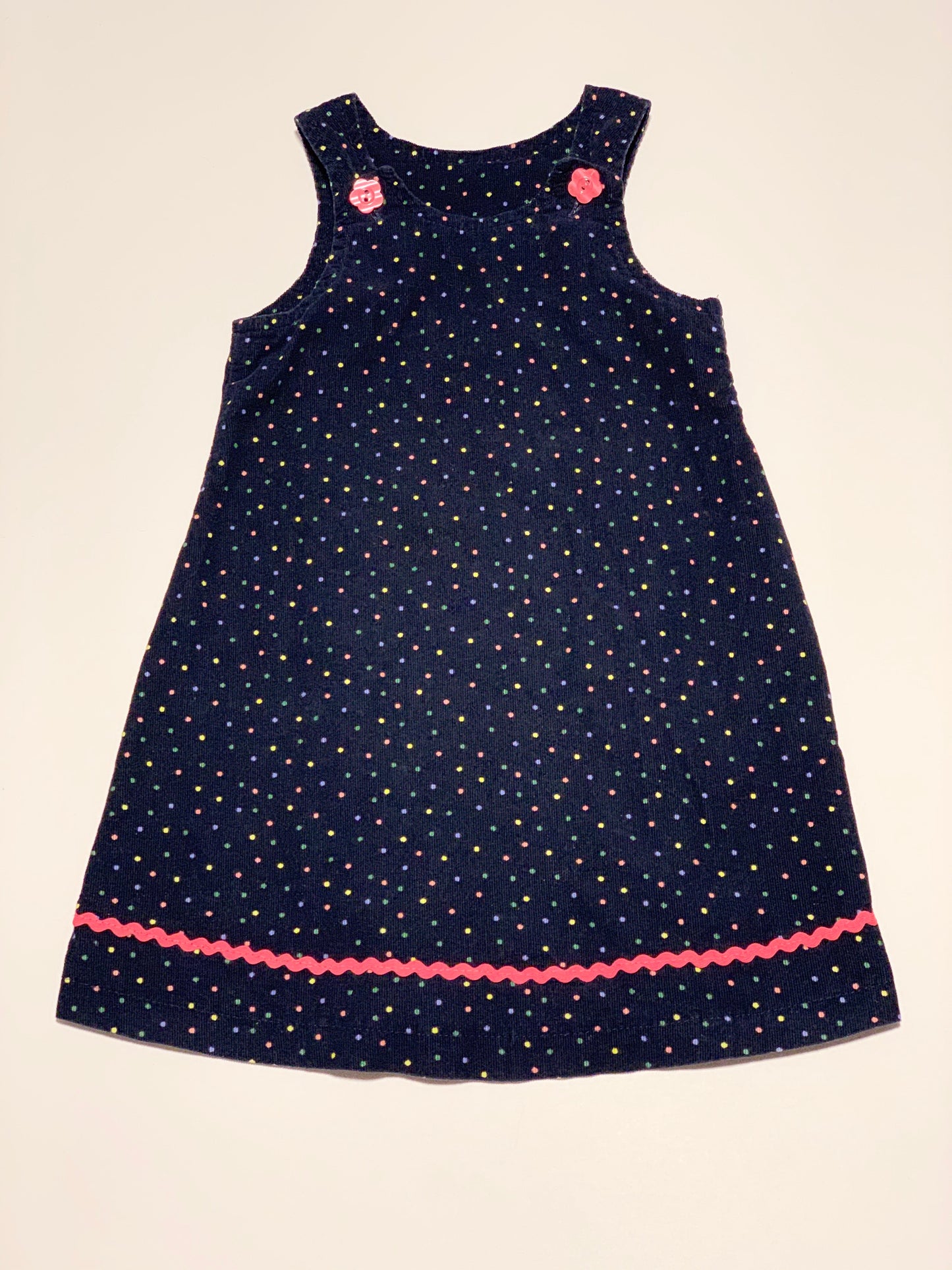 Navy spot corduroy dress - Size 2