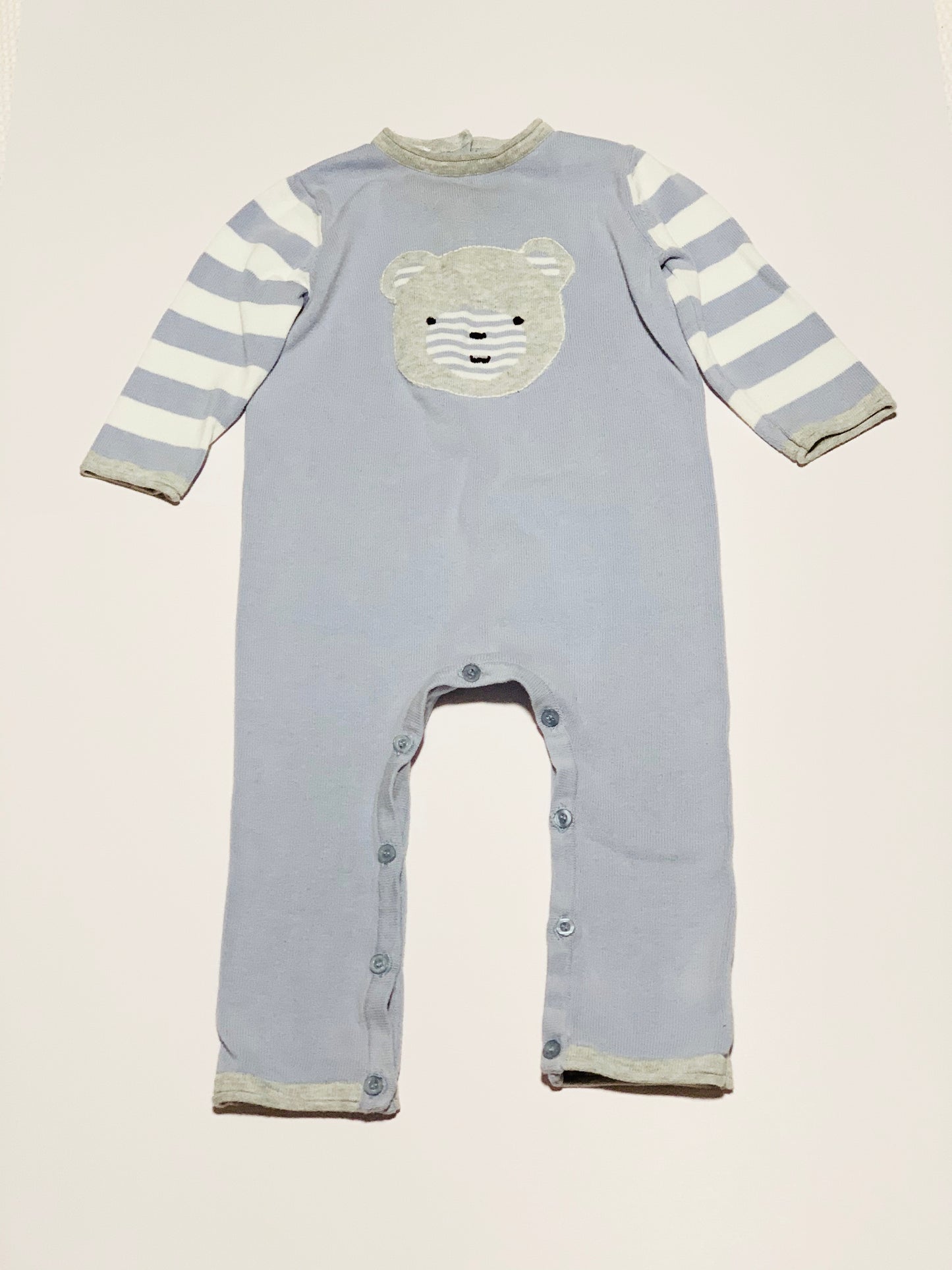 Blue bear knit onesie - Size 1