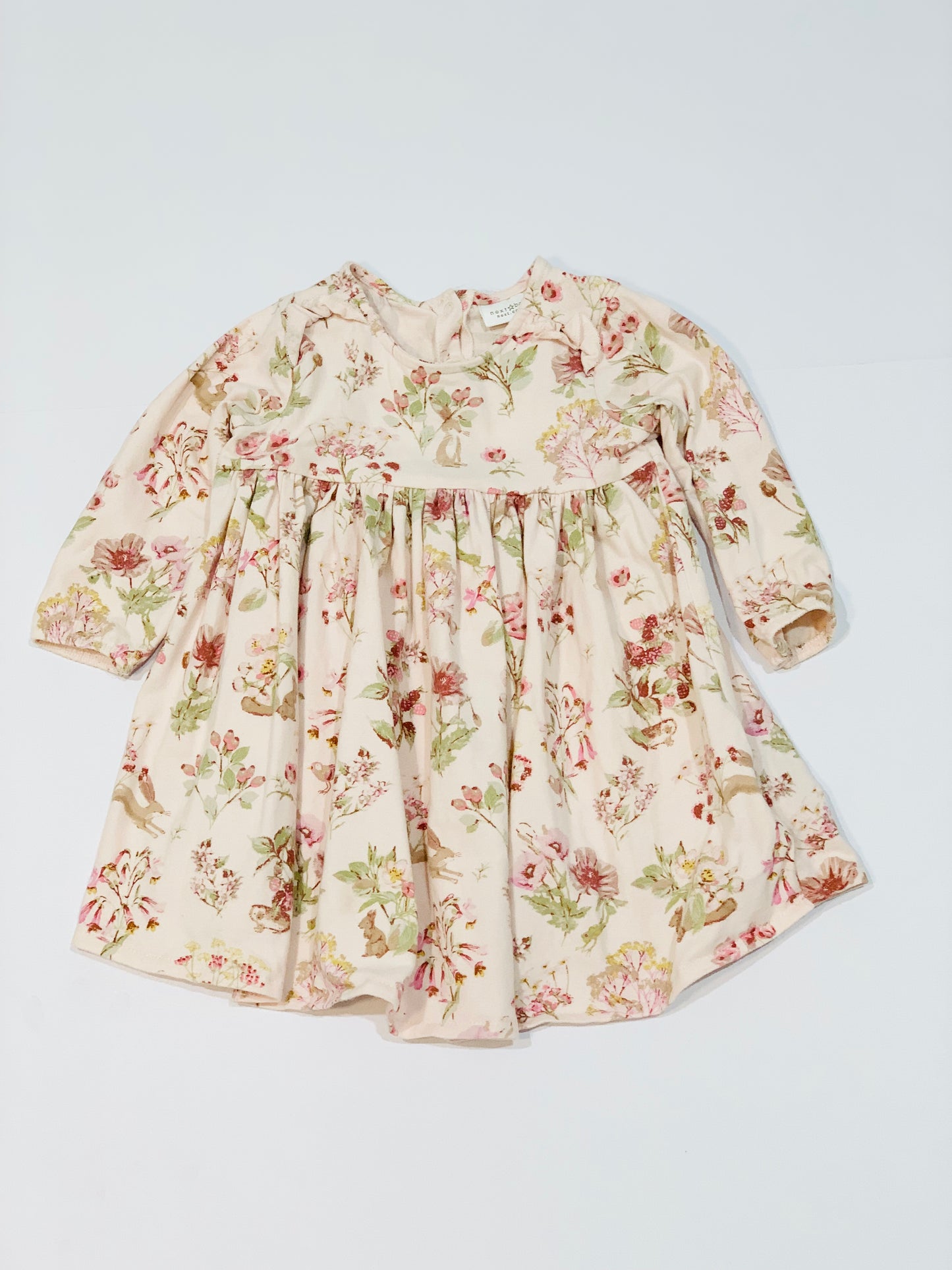 Bunnies & squirrels dress - Size 6-9 months