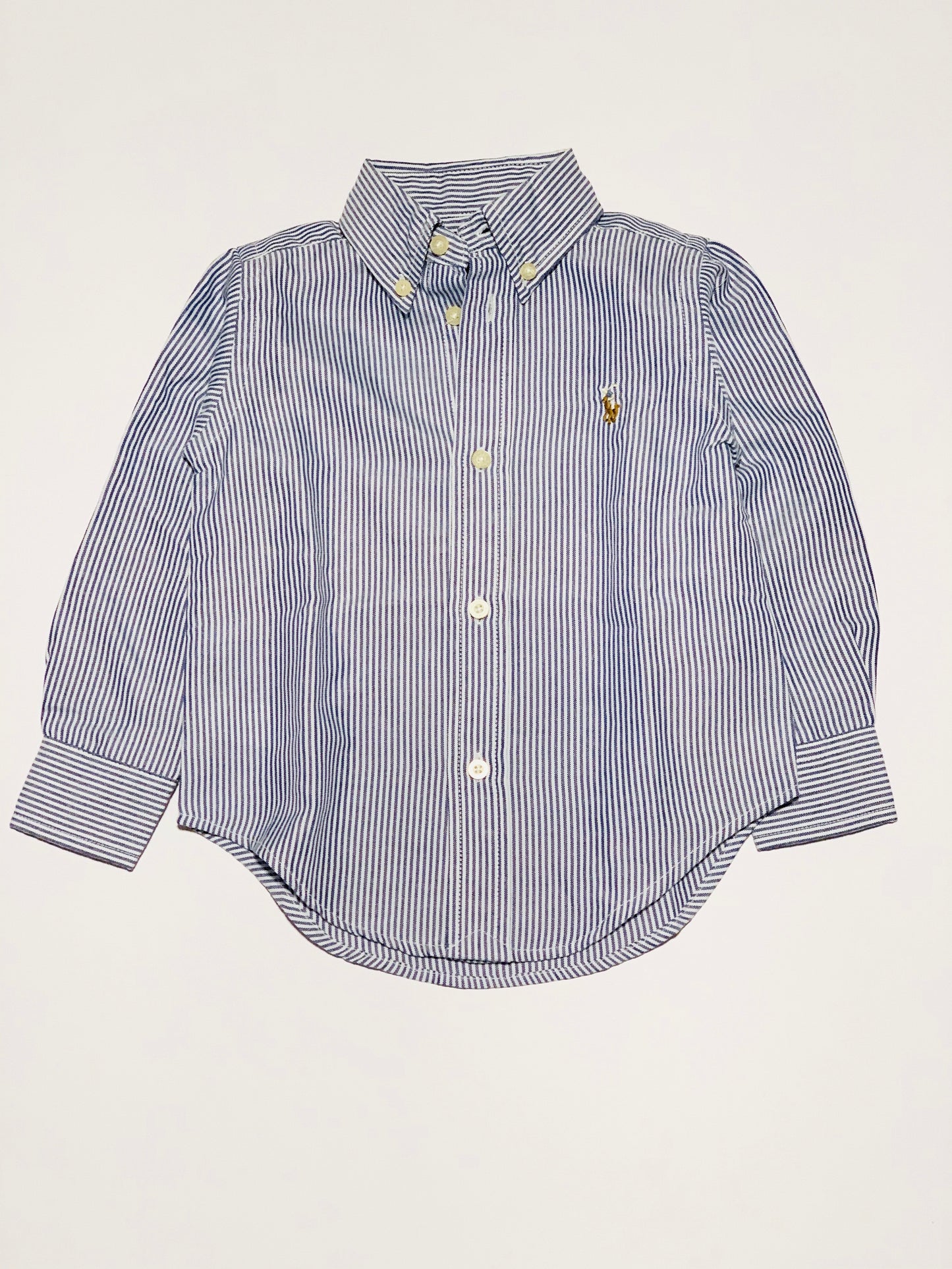 Blue striped polo shirt - Size 2
