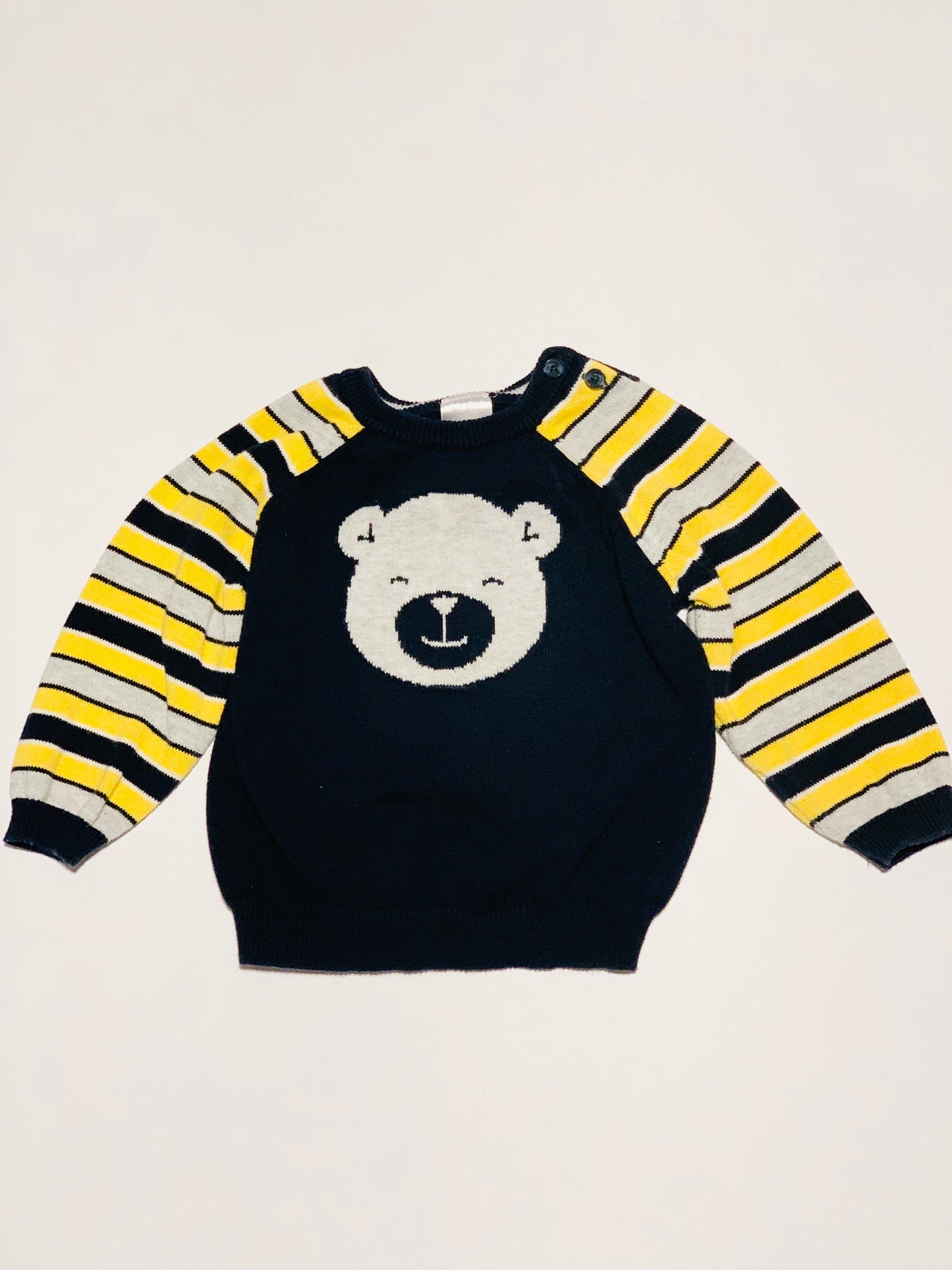Navy bear knit jumper - Size 0