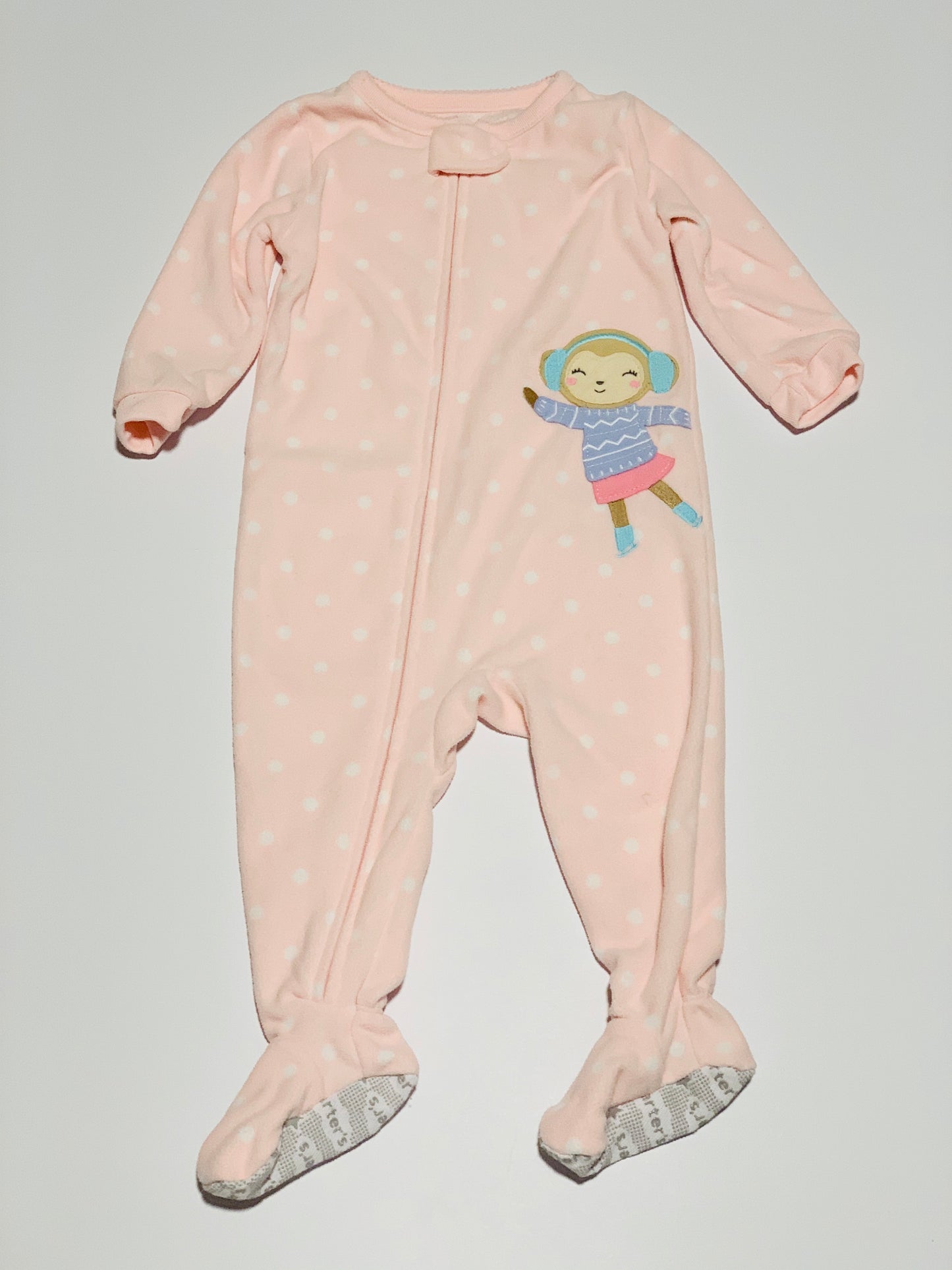 Pink fleece onesie - Size 12 months