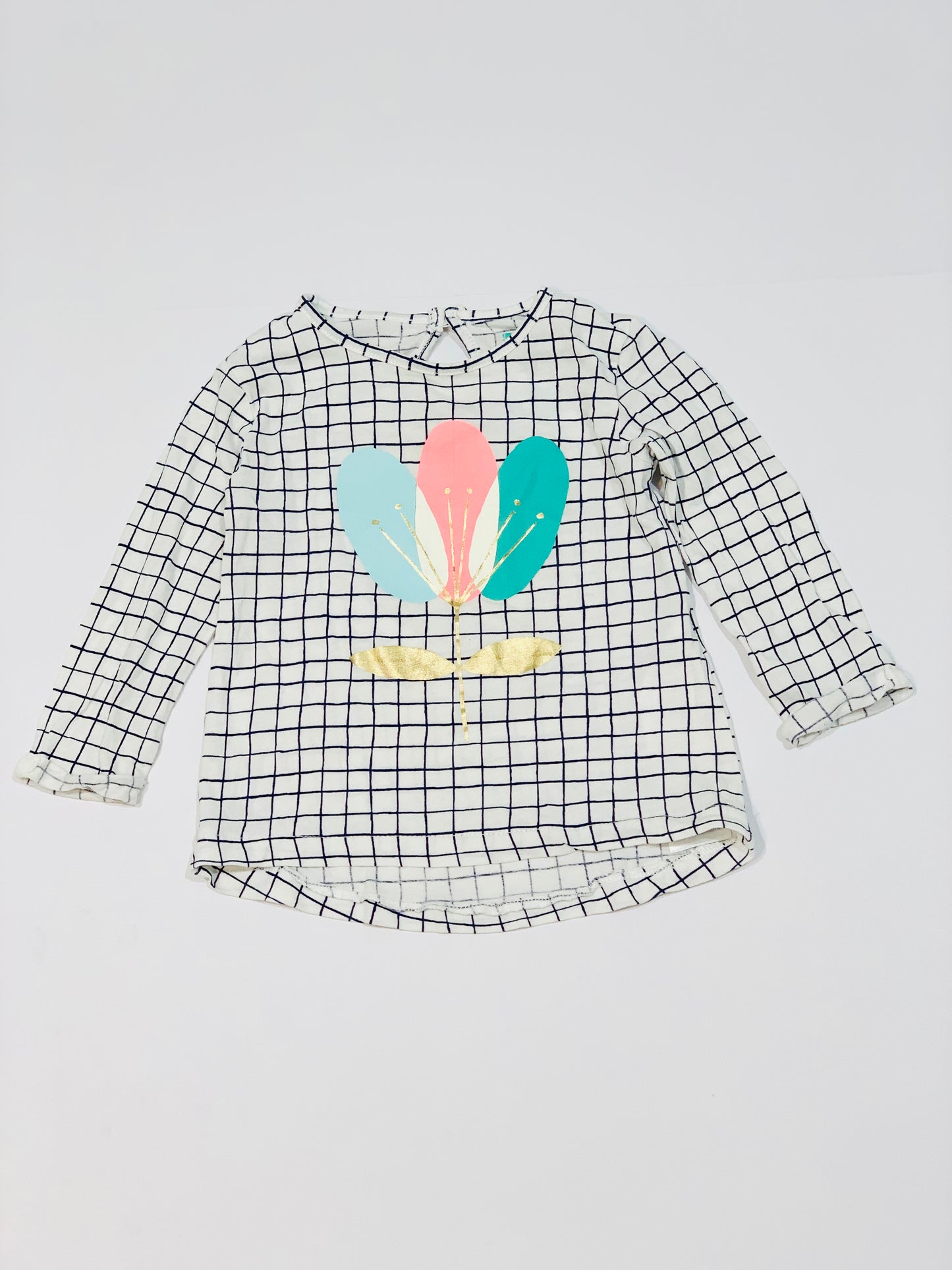 Checked flower top - Size 0