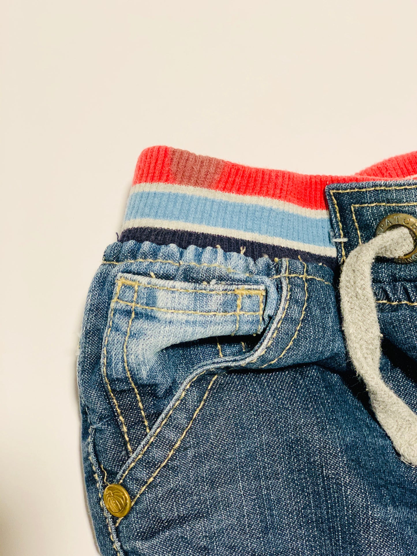 Cuffed denim pants - Size 1