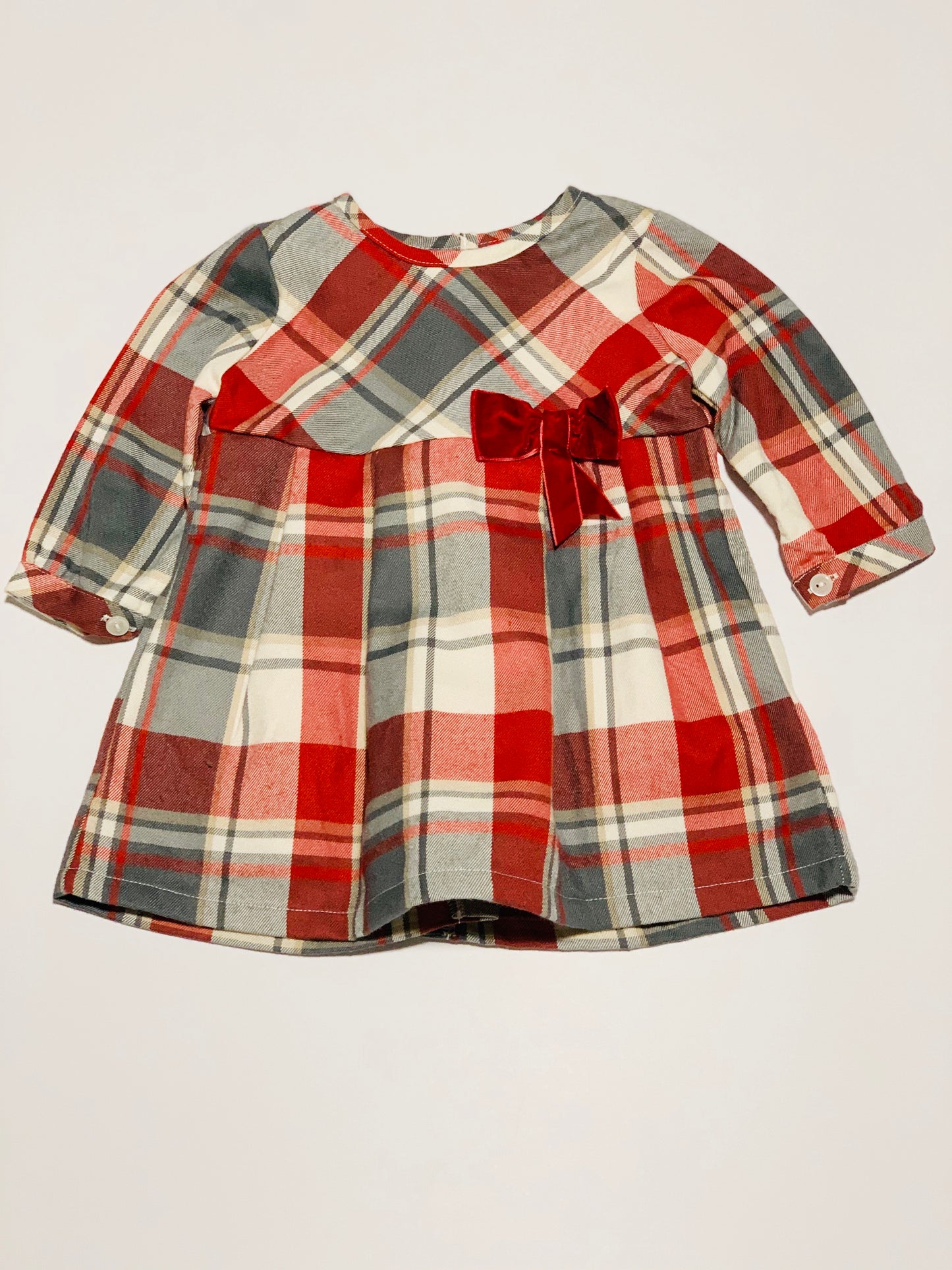 Red tartan dress - Size 00