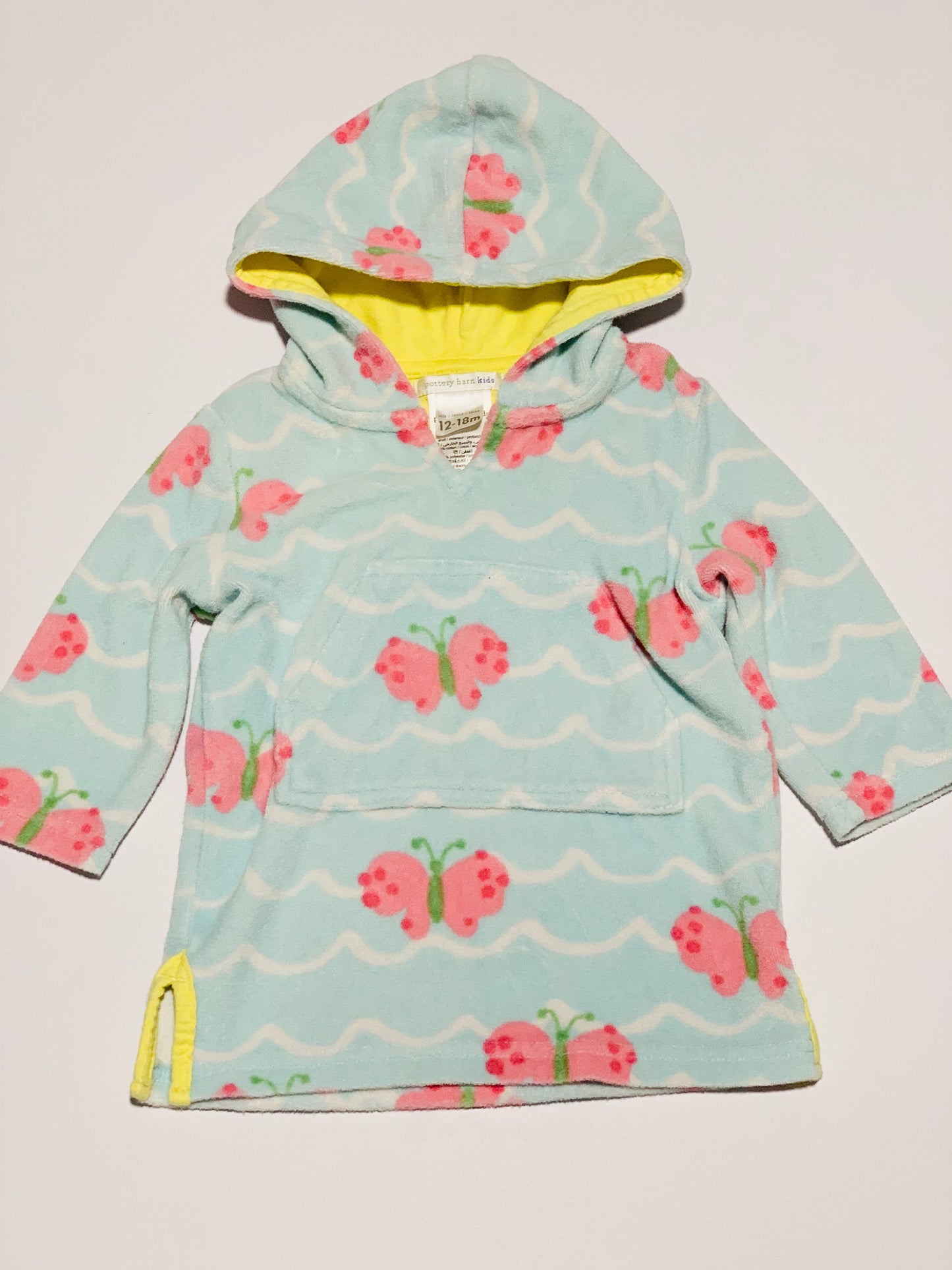 Blue butterfly bath robe - Size 12-18 months