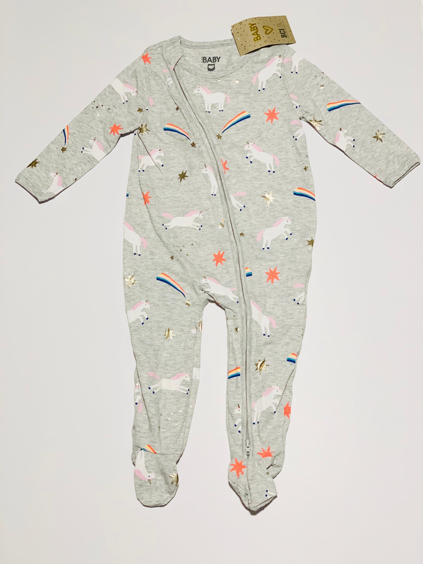 Grey unicorn onesie BNWT - Size 1