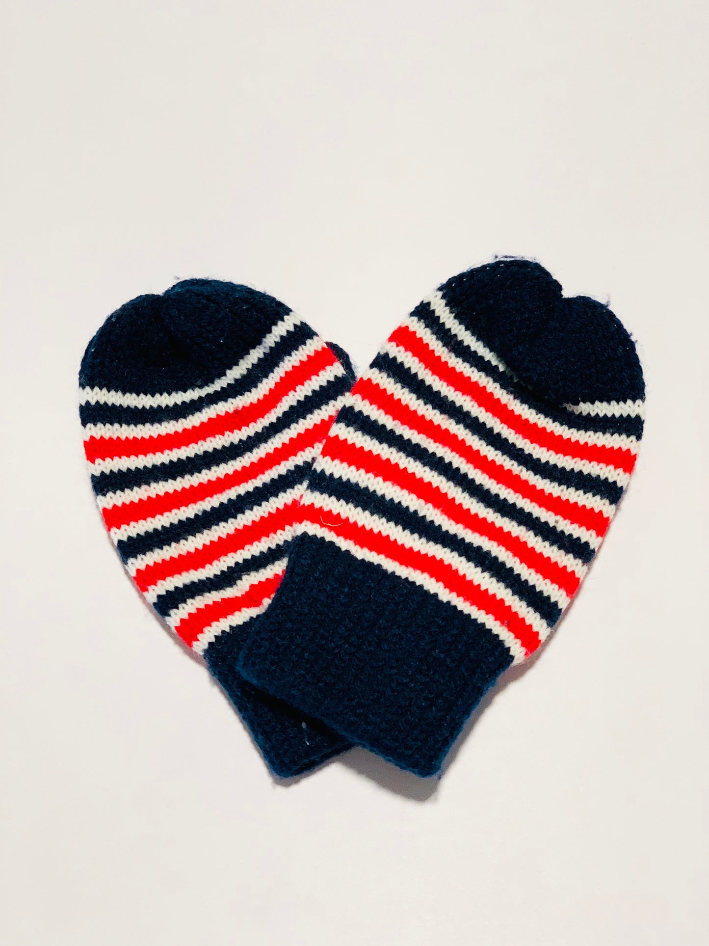 Striped knit mittens - Size 3-4 years