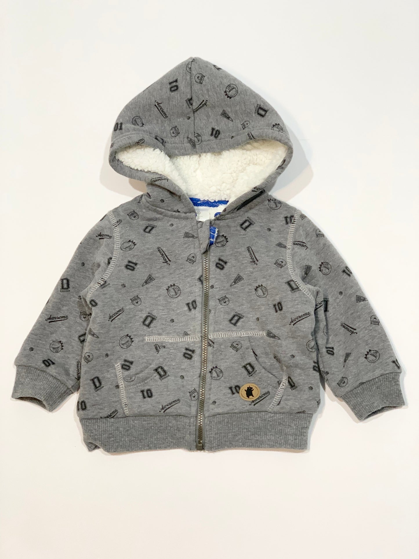 Grey zip hoodie - Size 0