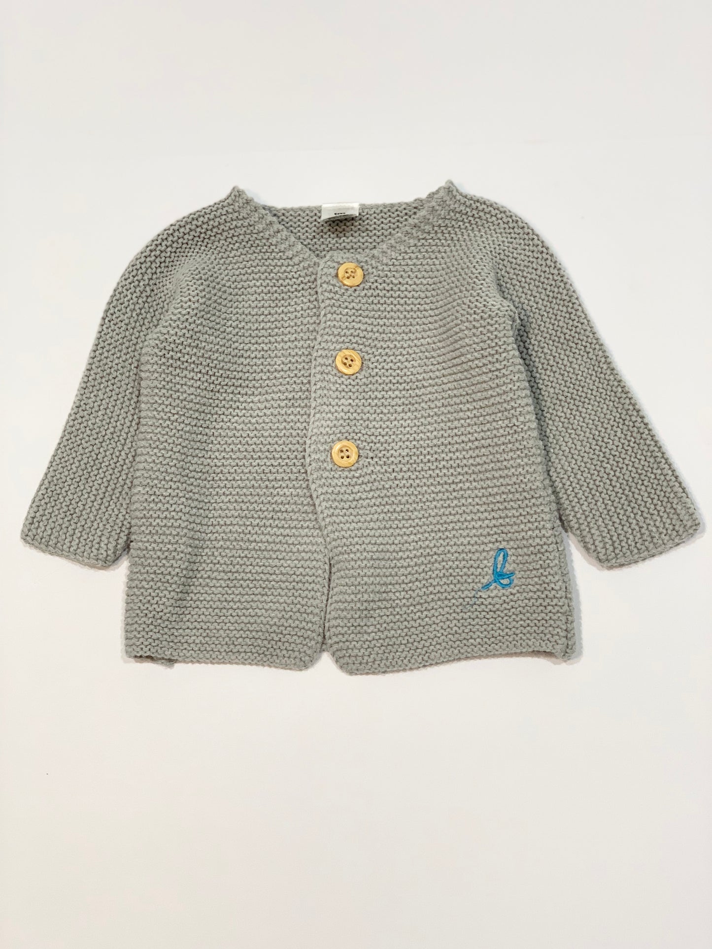 Grey knit jacket - Size 0-6 months