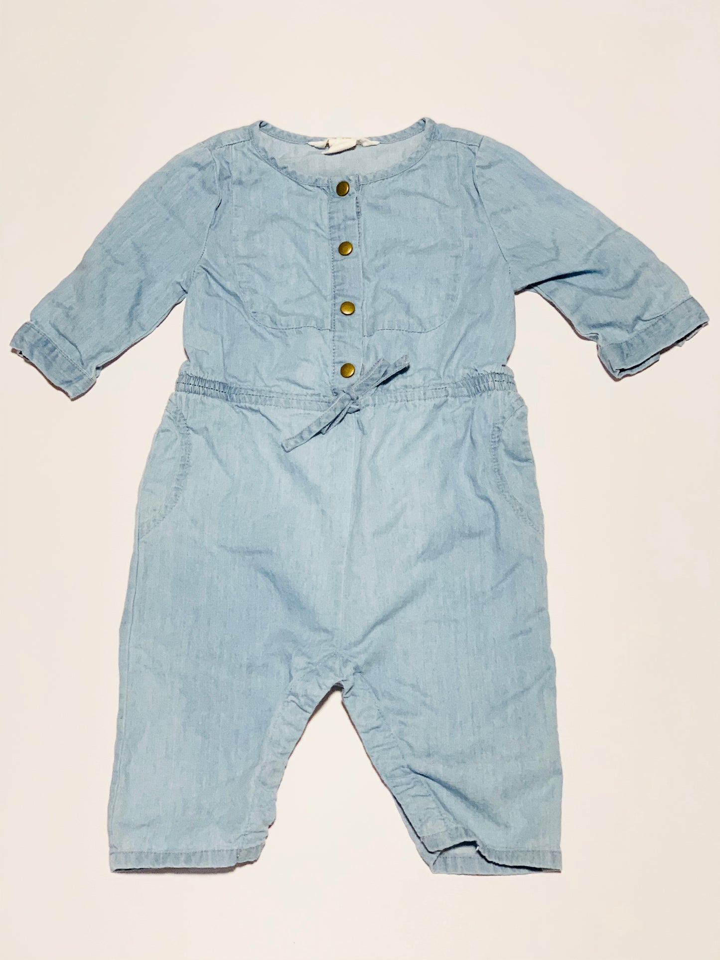 Blue chambray romper - Size 00