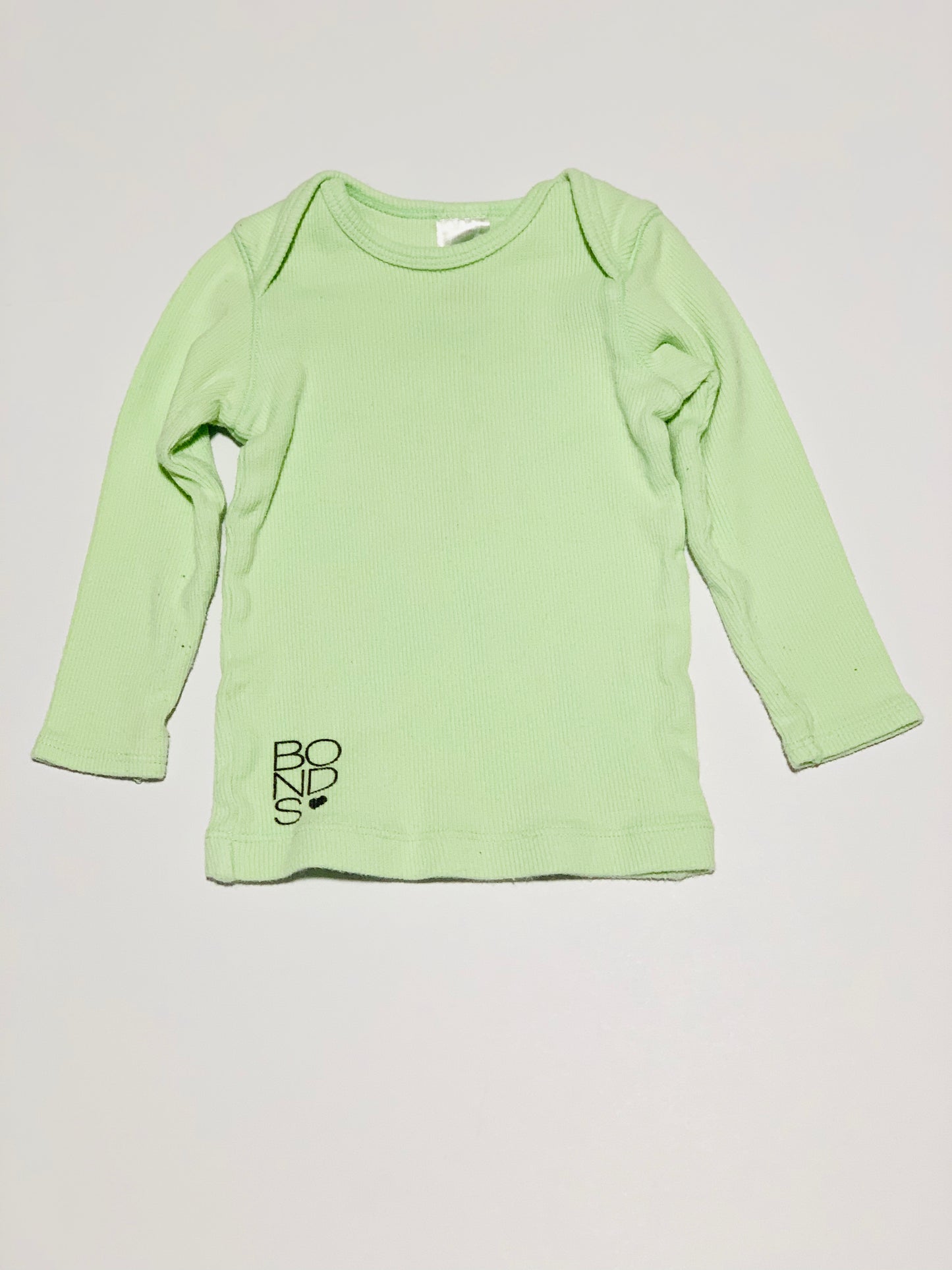 Green ribbed top - Size 00