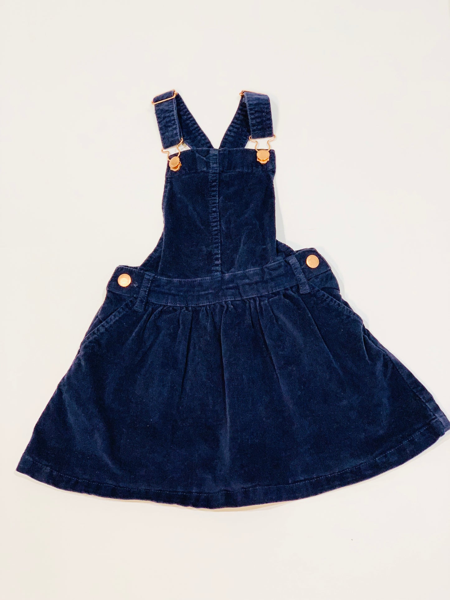 Navy corduroy pinafore - Size 3