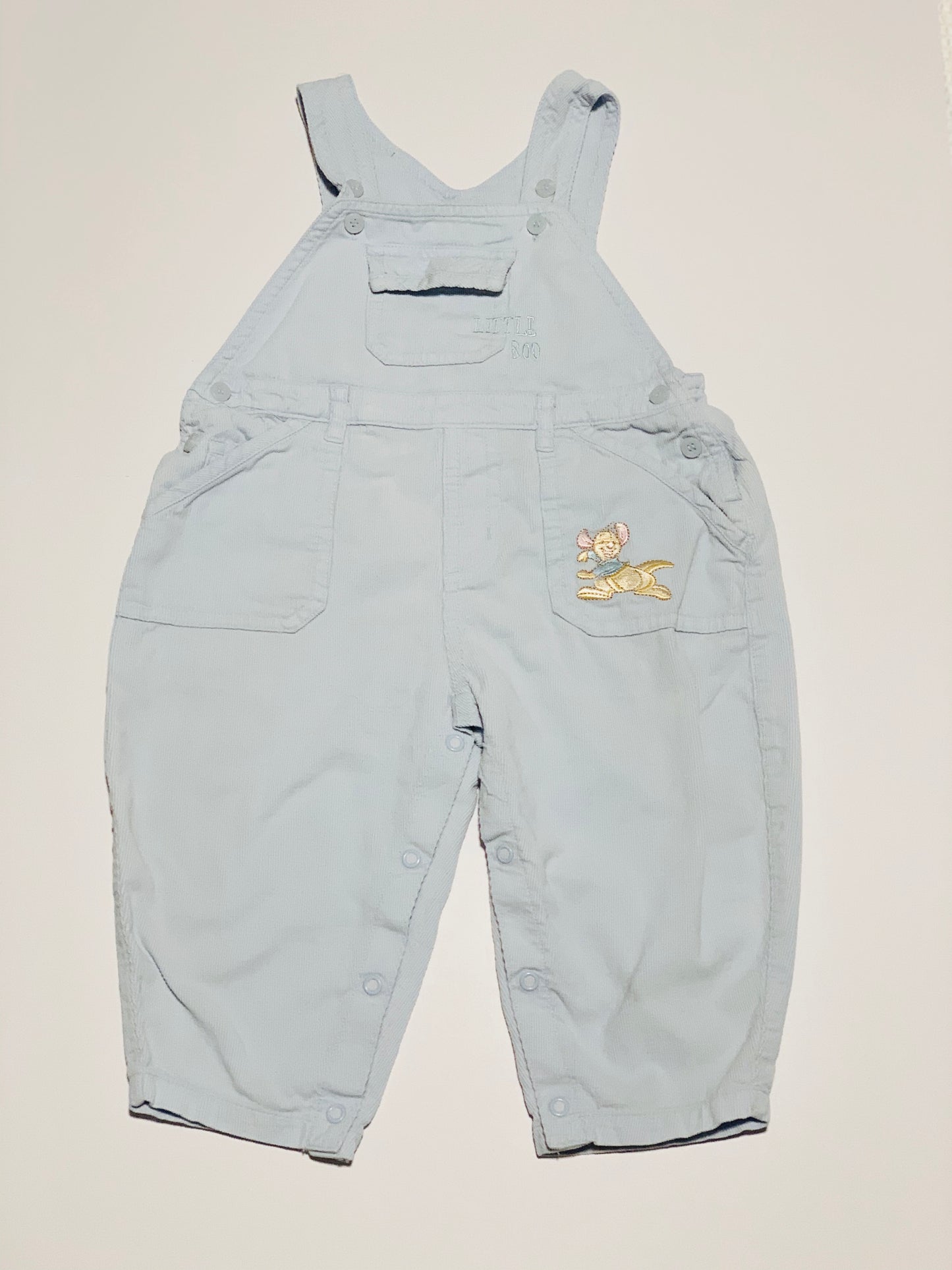 Blue corduroy Roo overalls - Size 0