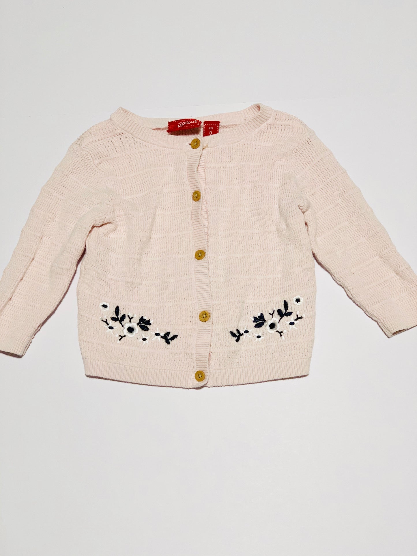 Pink knit cardigan - Size 0