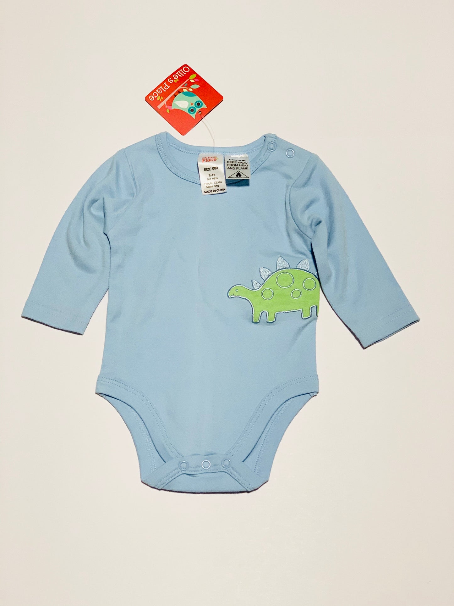 Blue dinosaur bodysuit BNWT - Size 000