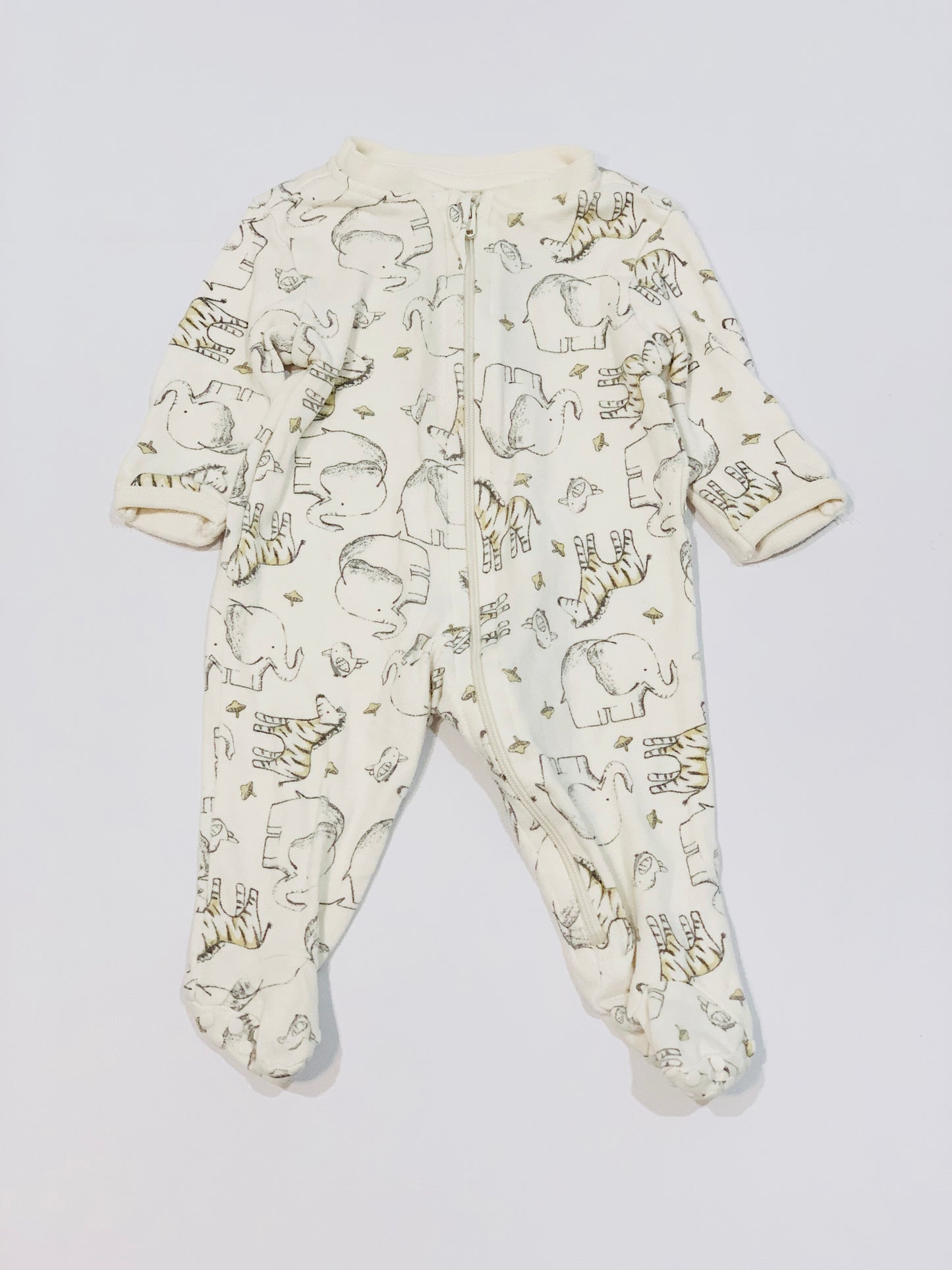 Animals zip onesie - Size 0000