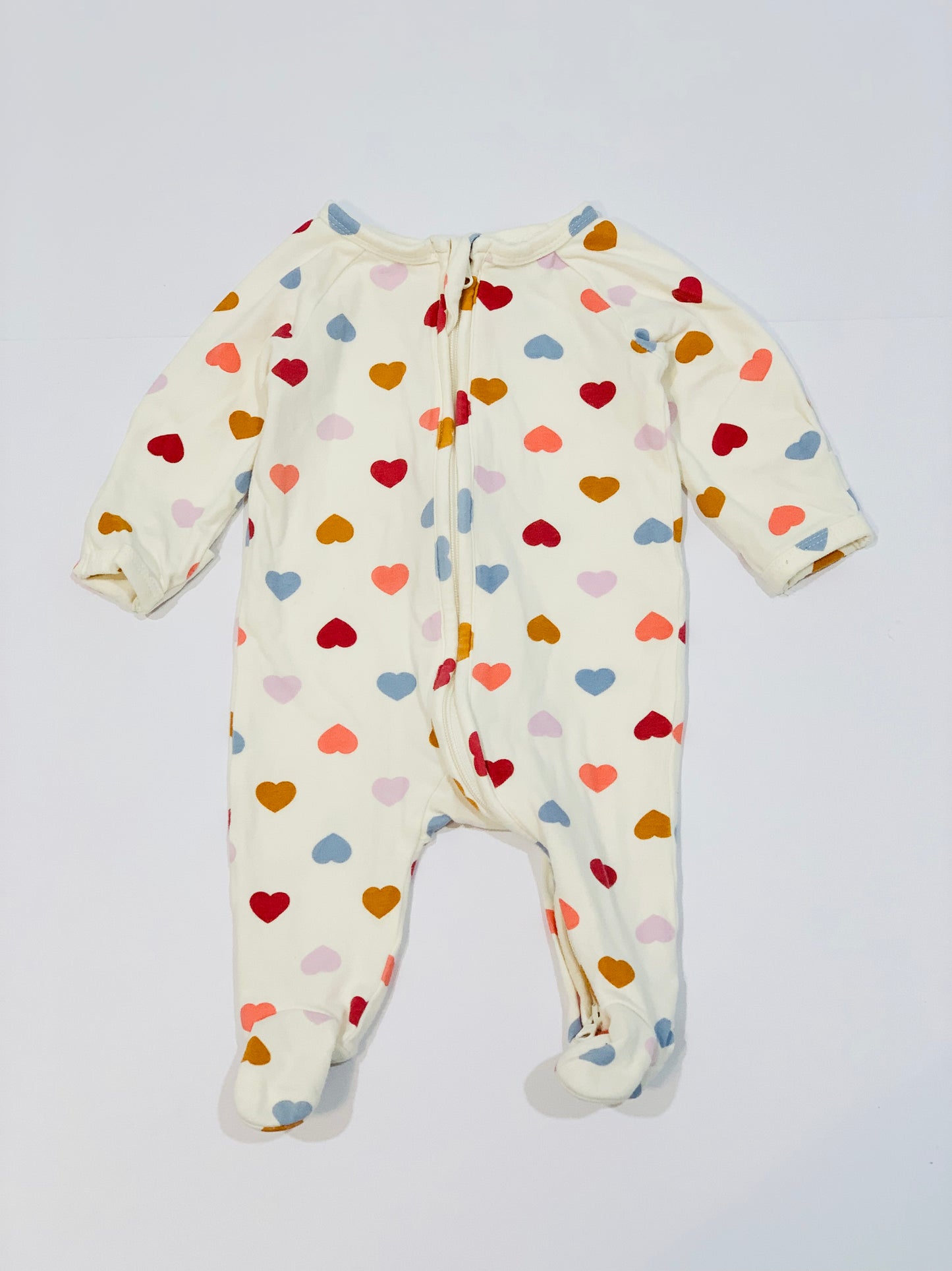 Hearts zip onesie - Size 0000