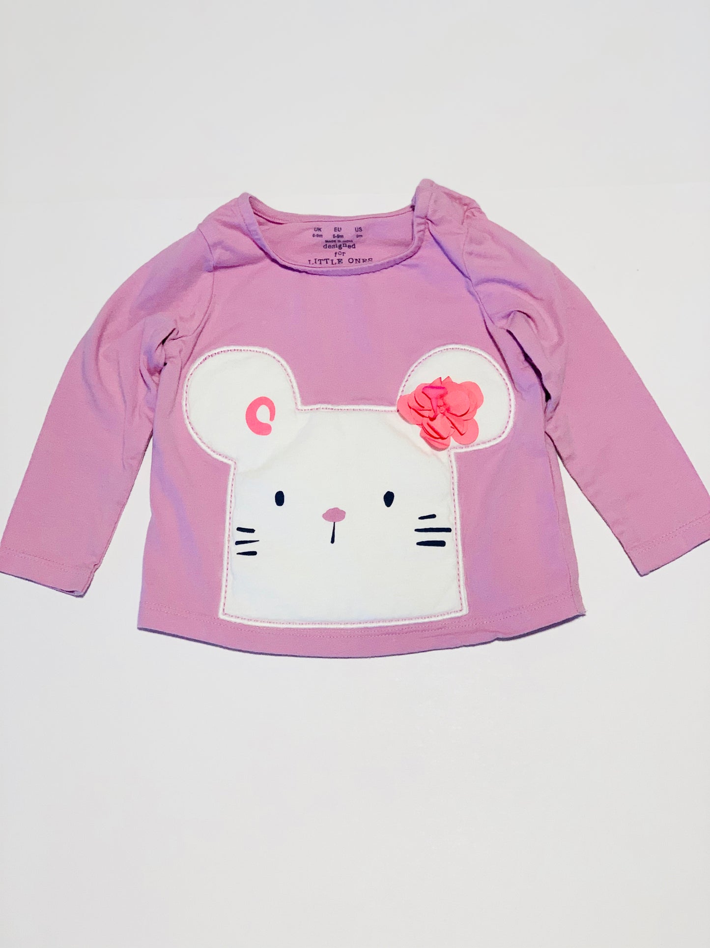 Purple mouse top - Size 6-9 months