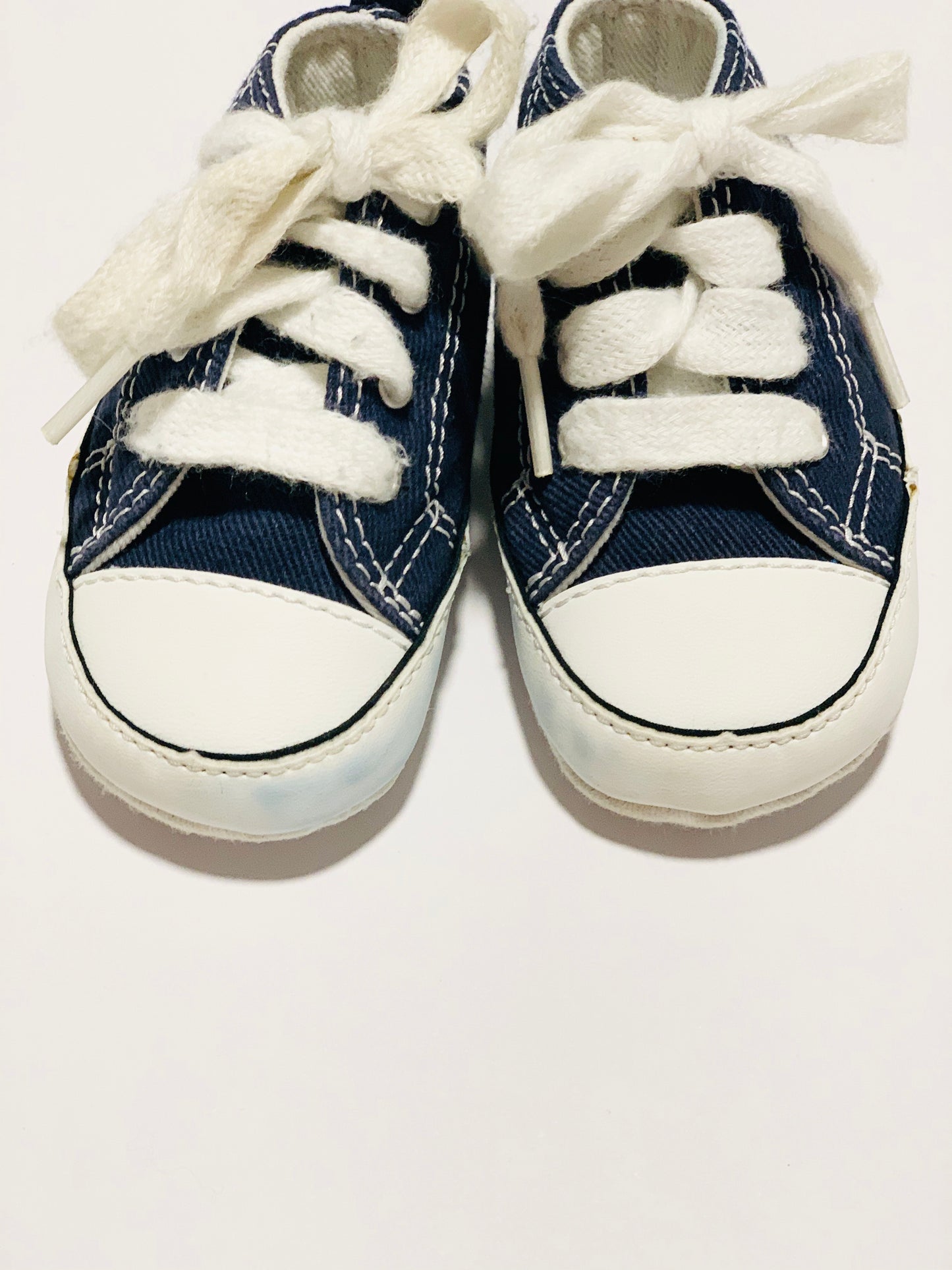 Navy soft chucks - size 3-6 months