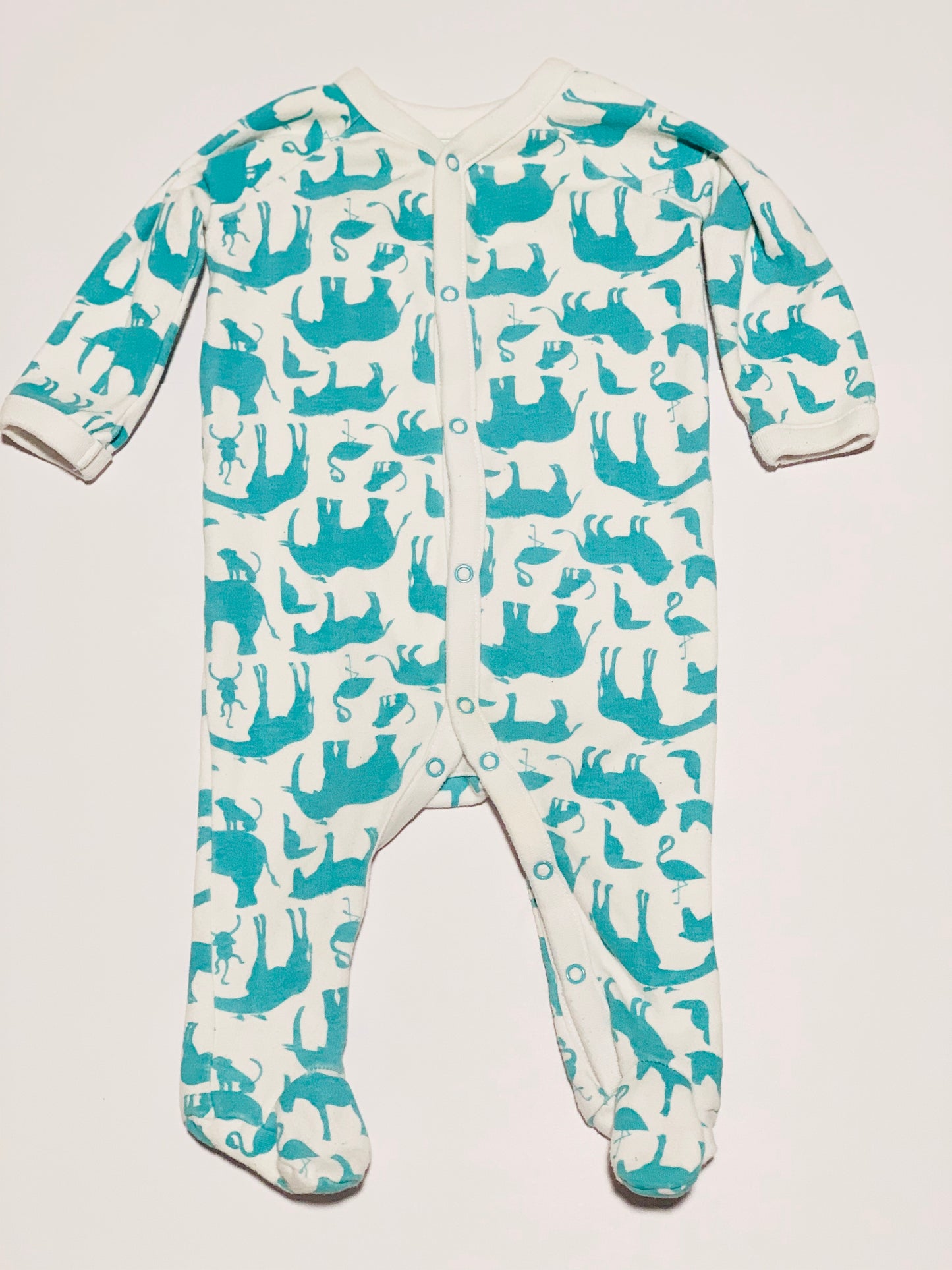Green animals onesie - Size 00