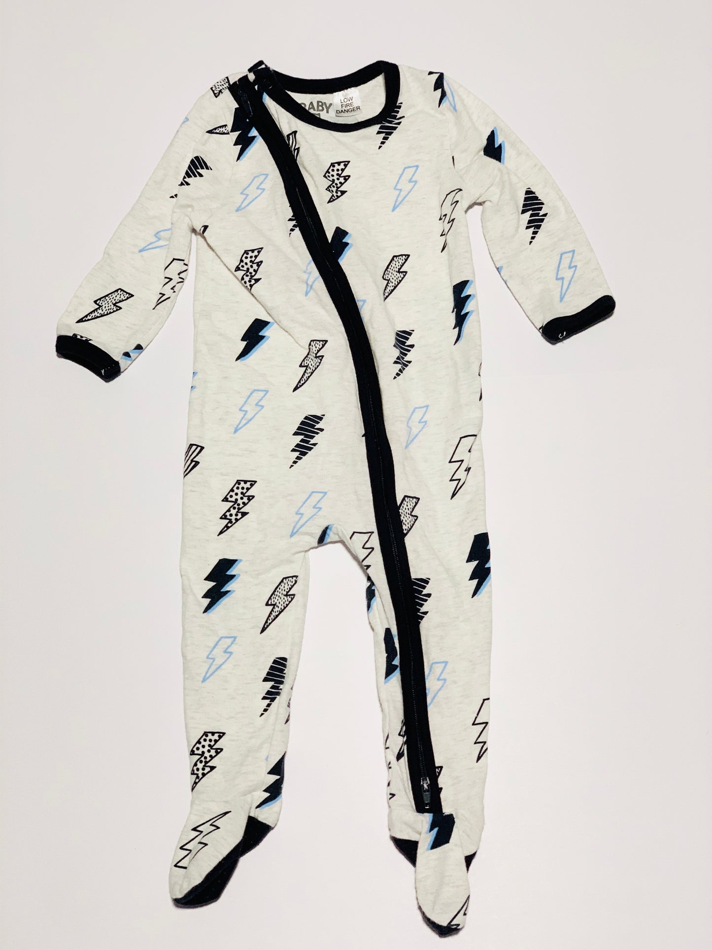 Lightning bolt zip onesie - Size 0