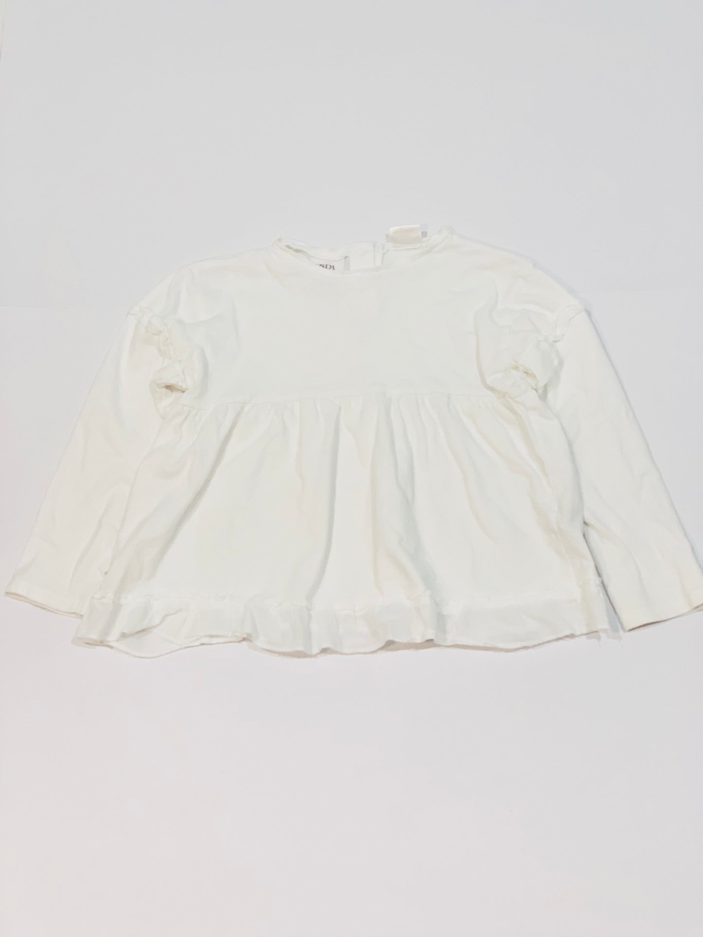 White peplum top - Size 2-3