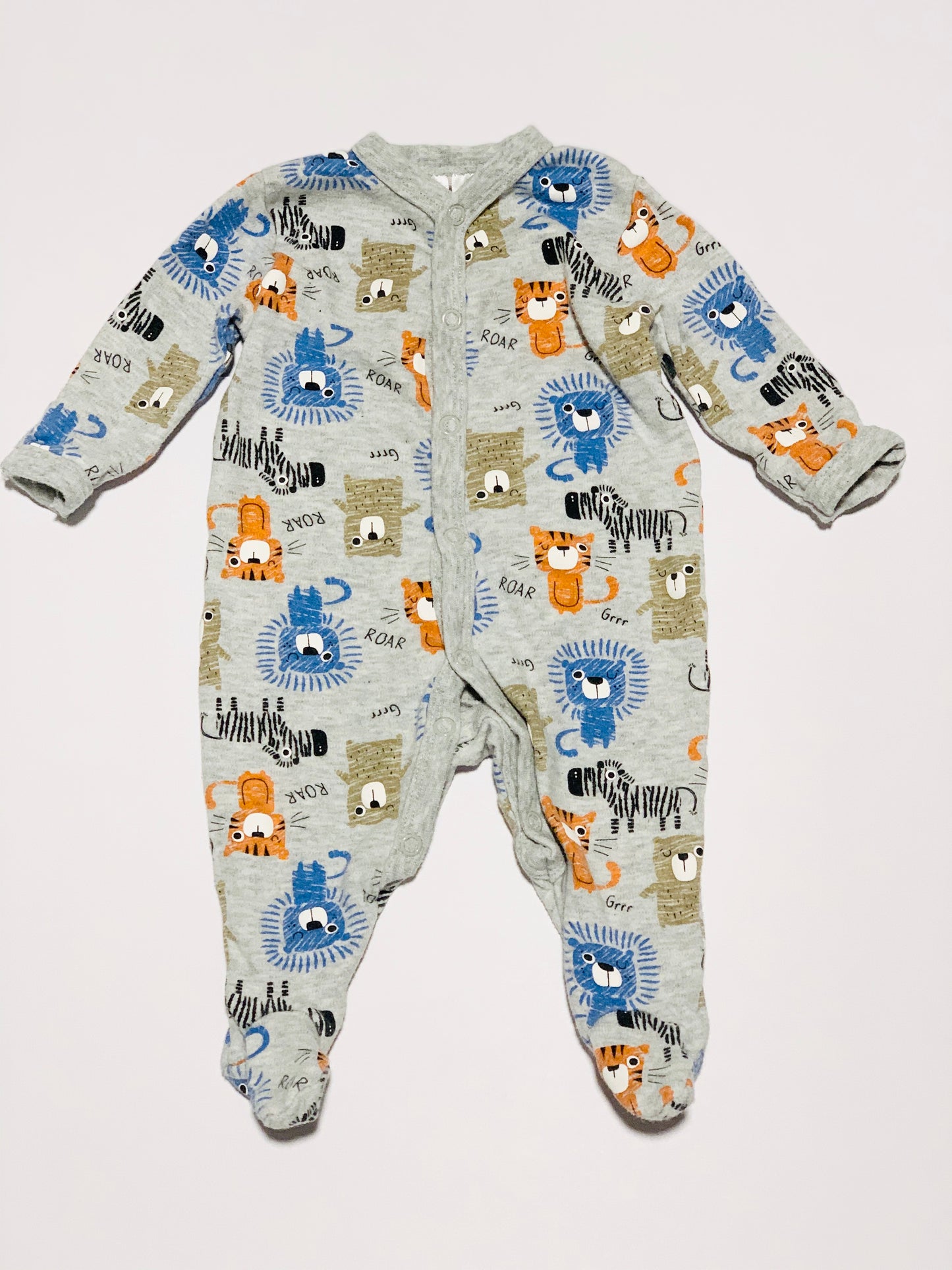 Grey animals onesie - Size 000