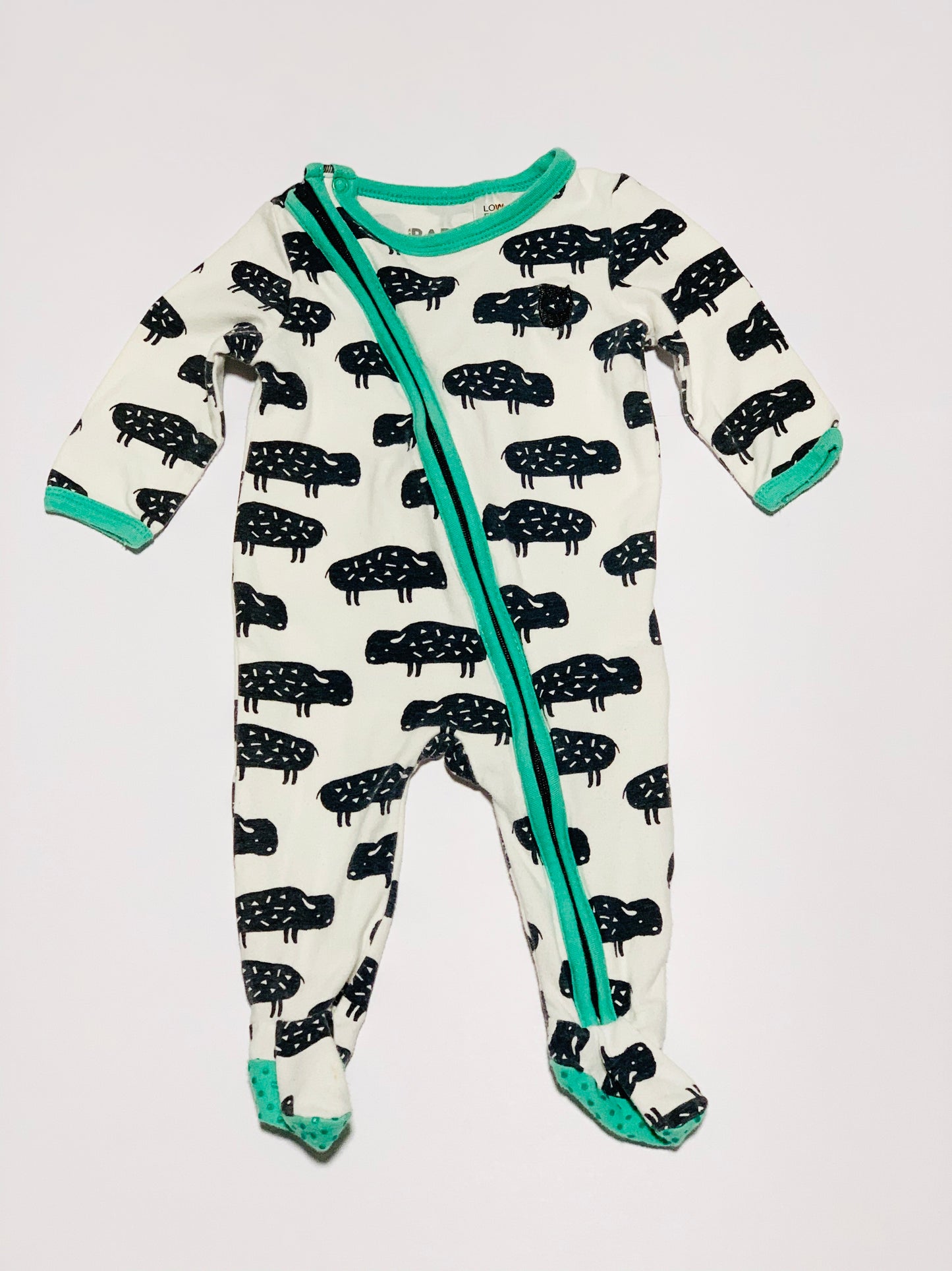 Sheep zip onesie - Size 000