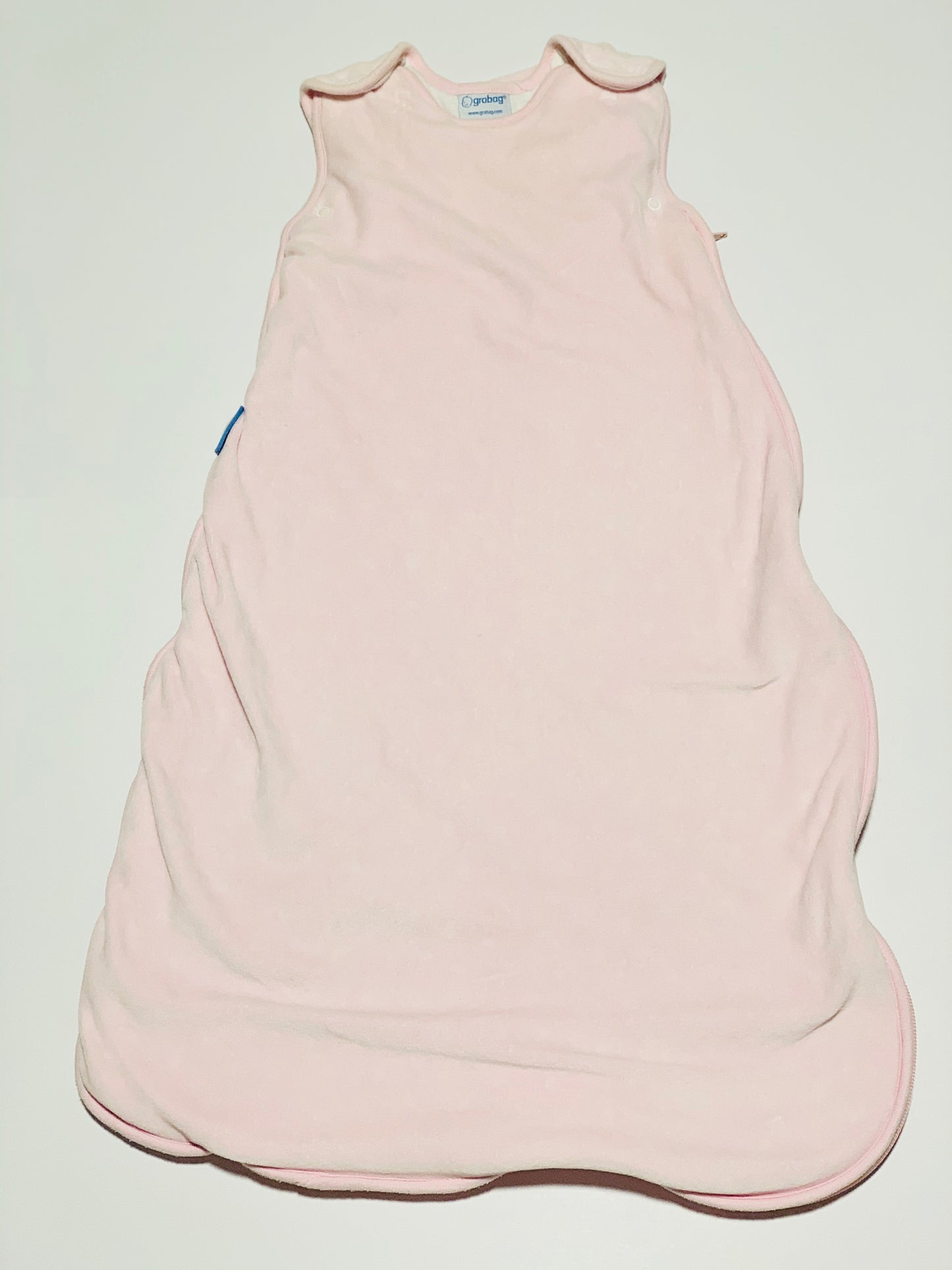 Pink velour 2.5 tog sleeping bag - Size 0-6 months