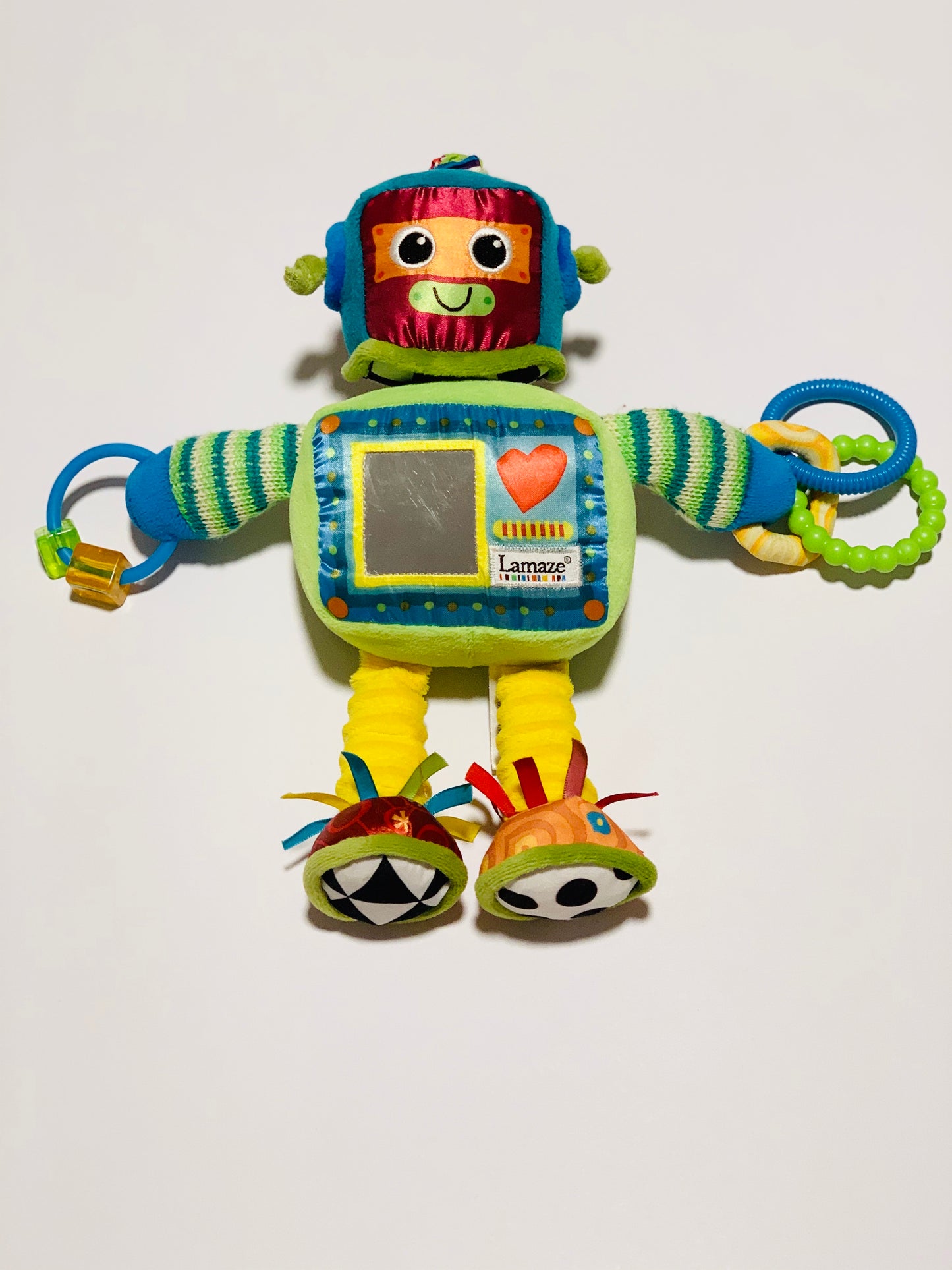 Colourful robot pram toy