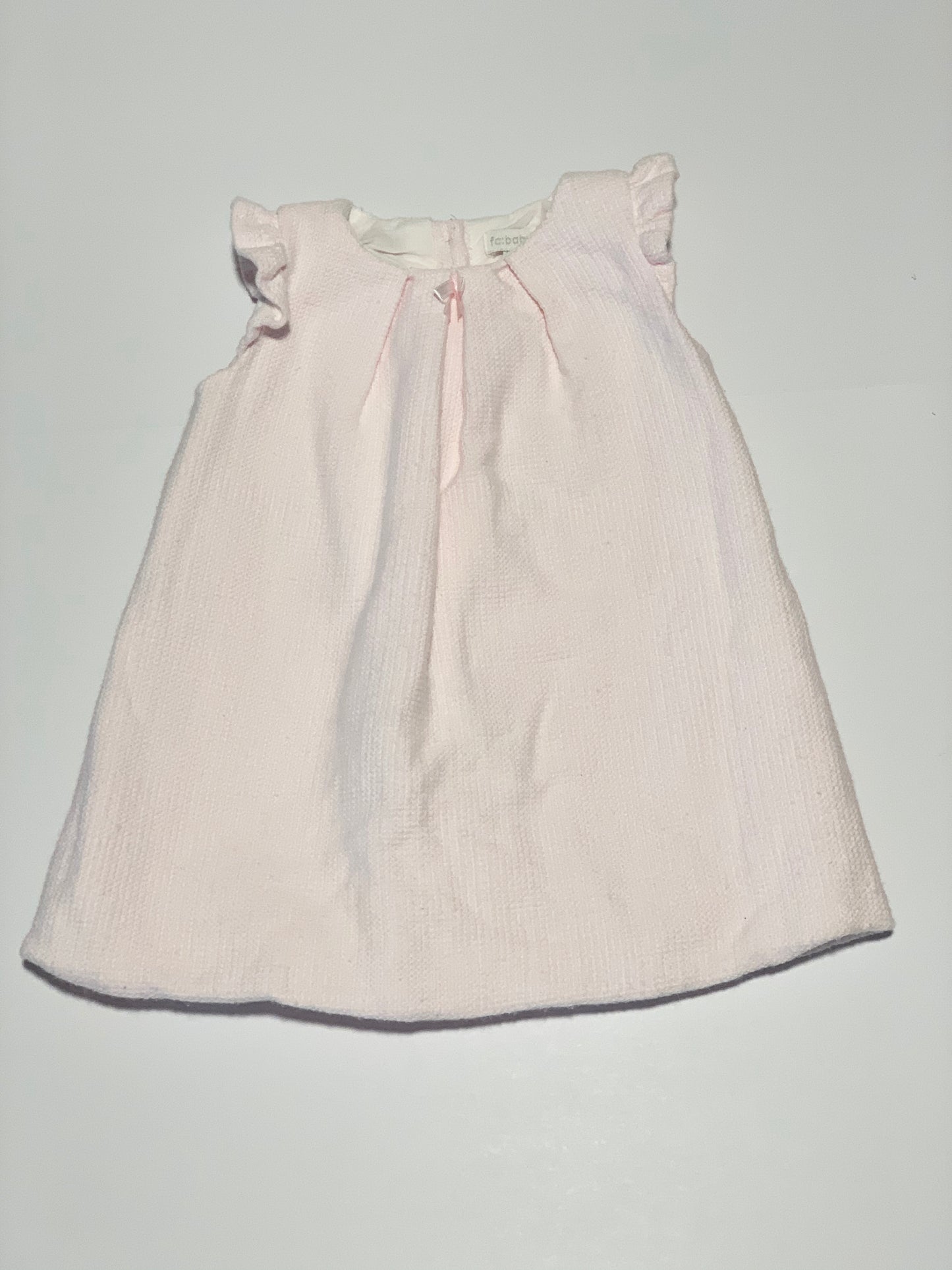 Pink tweed dress - Size 9-12 months