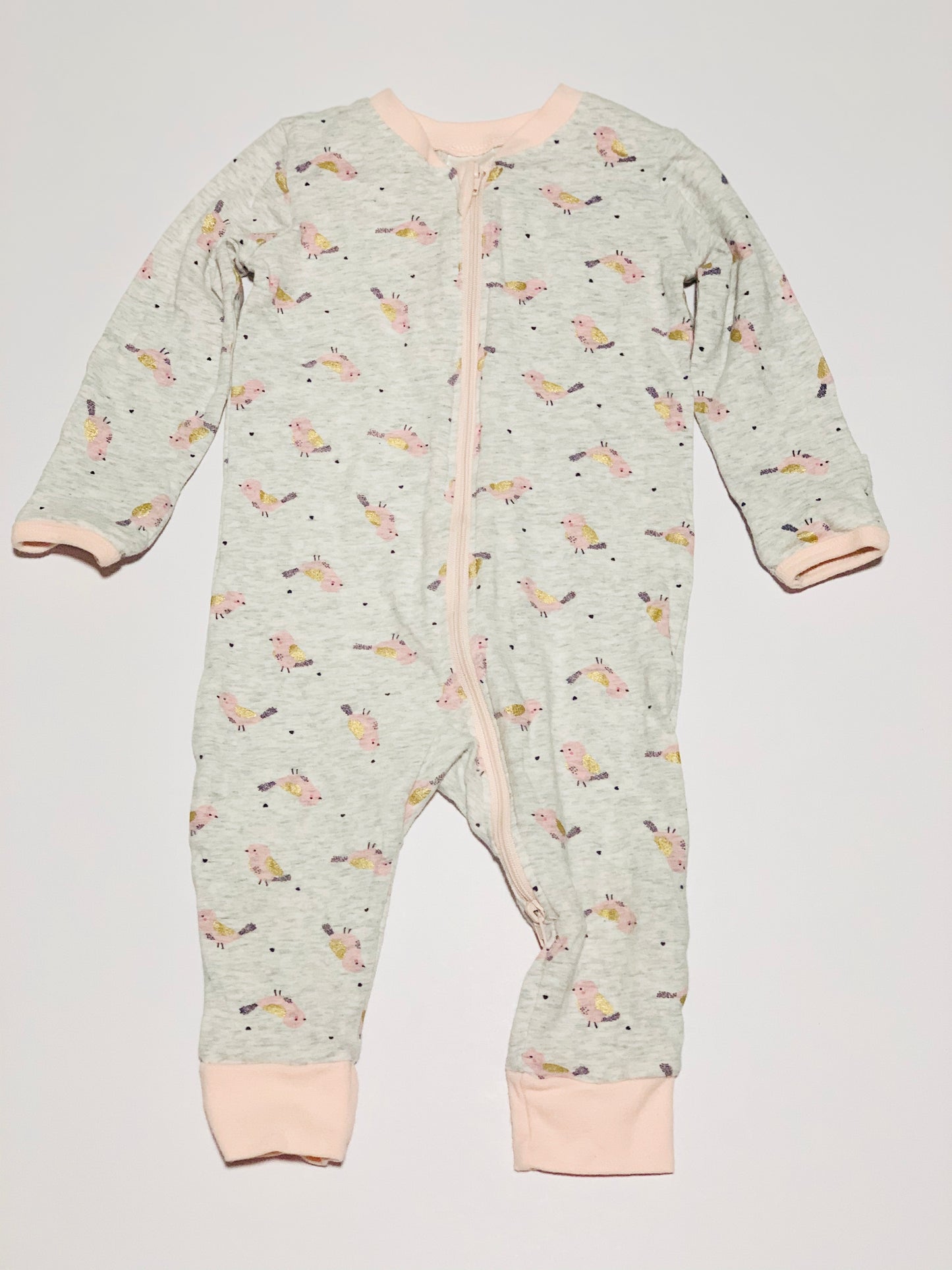 Bird zip onesie - Size 0