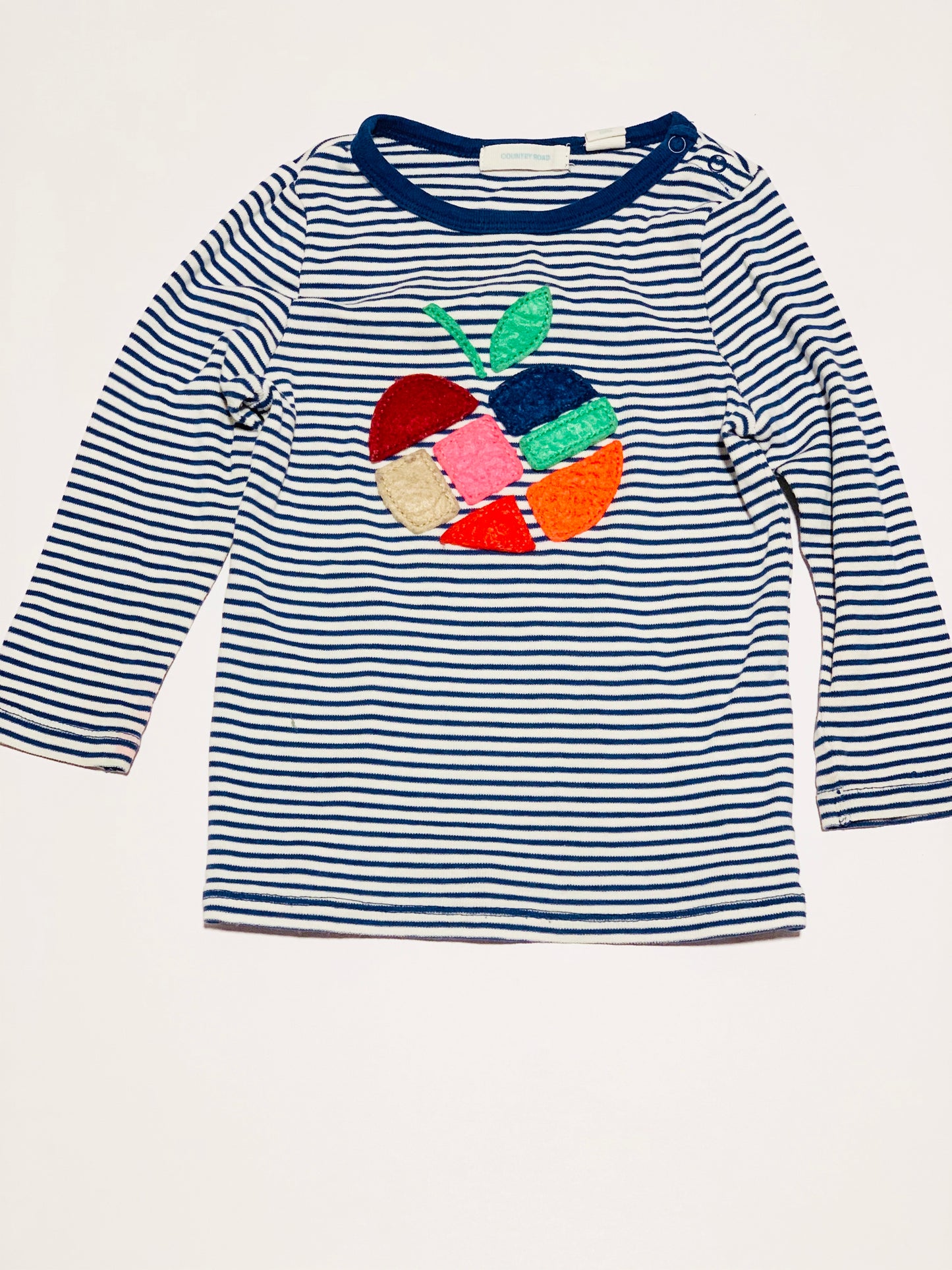 Apple striped top - Size 1