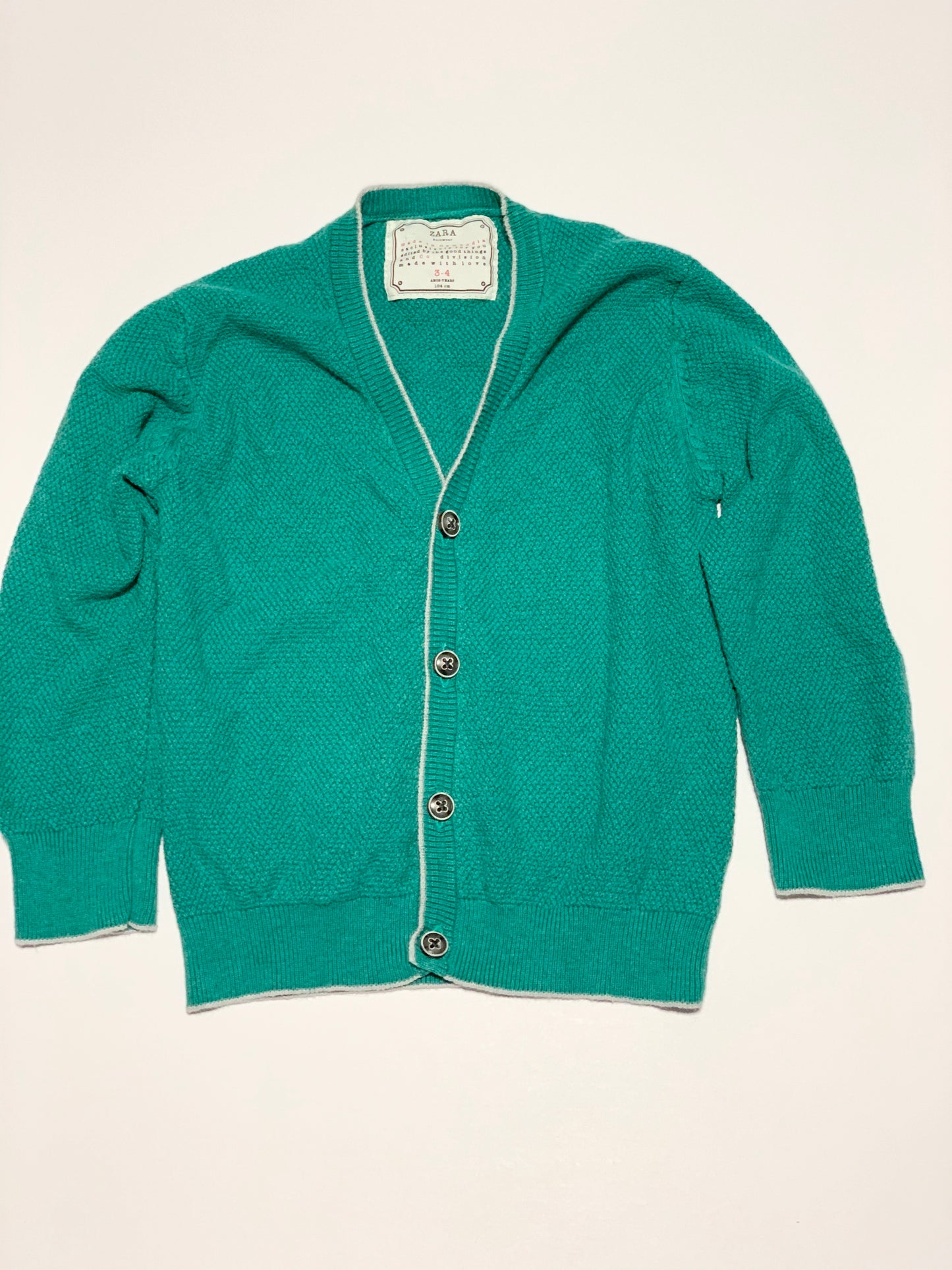 Green cardigan - Size 3-4