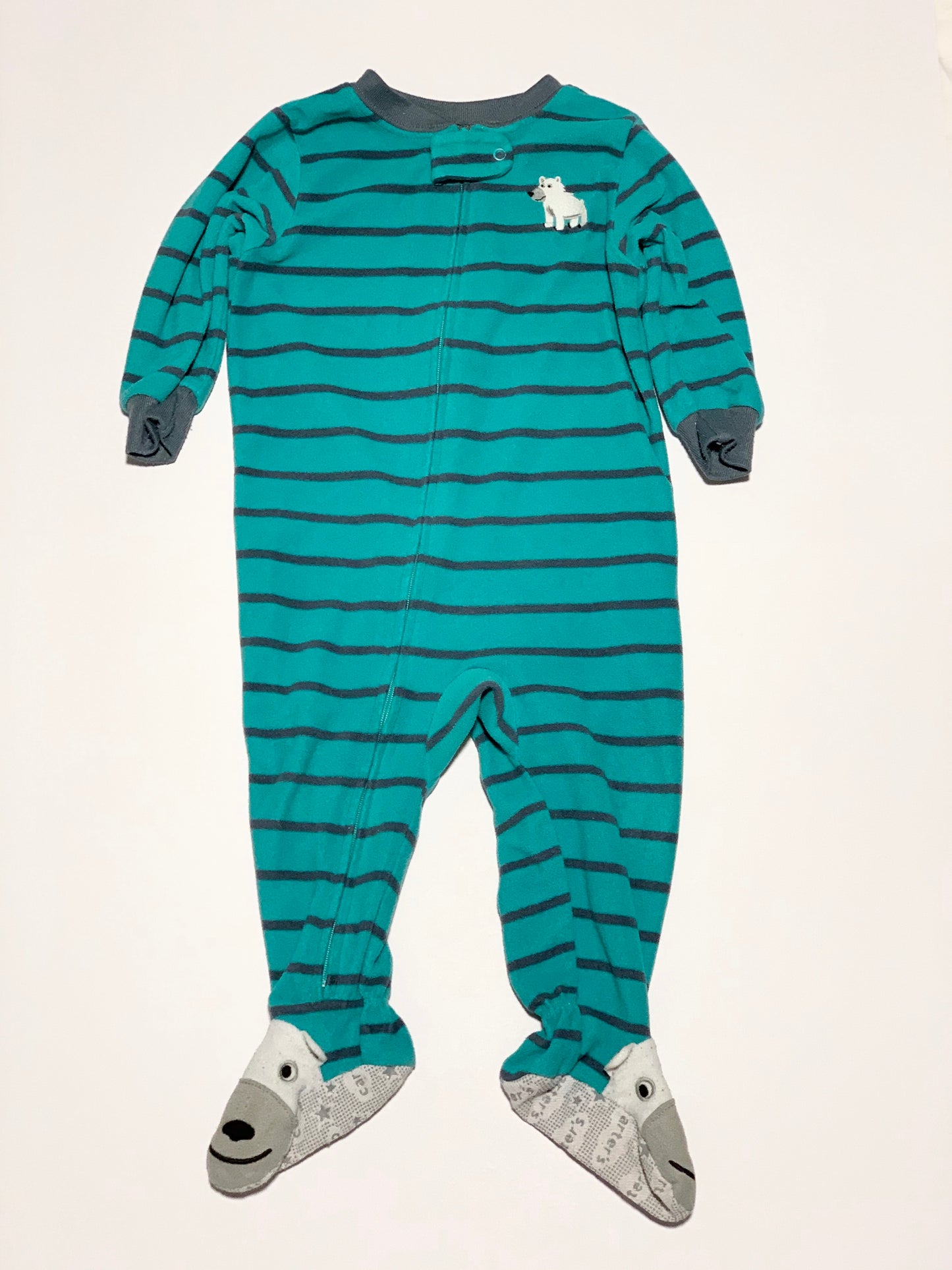 Green fleece onesie - Size 12 months