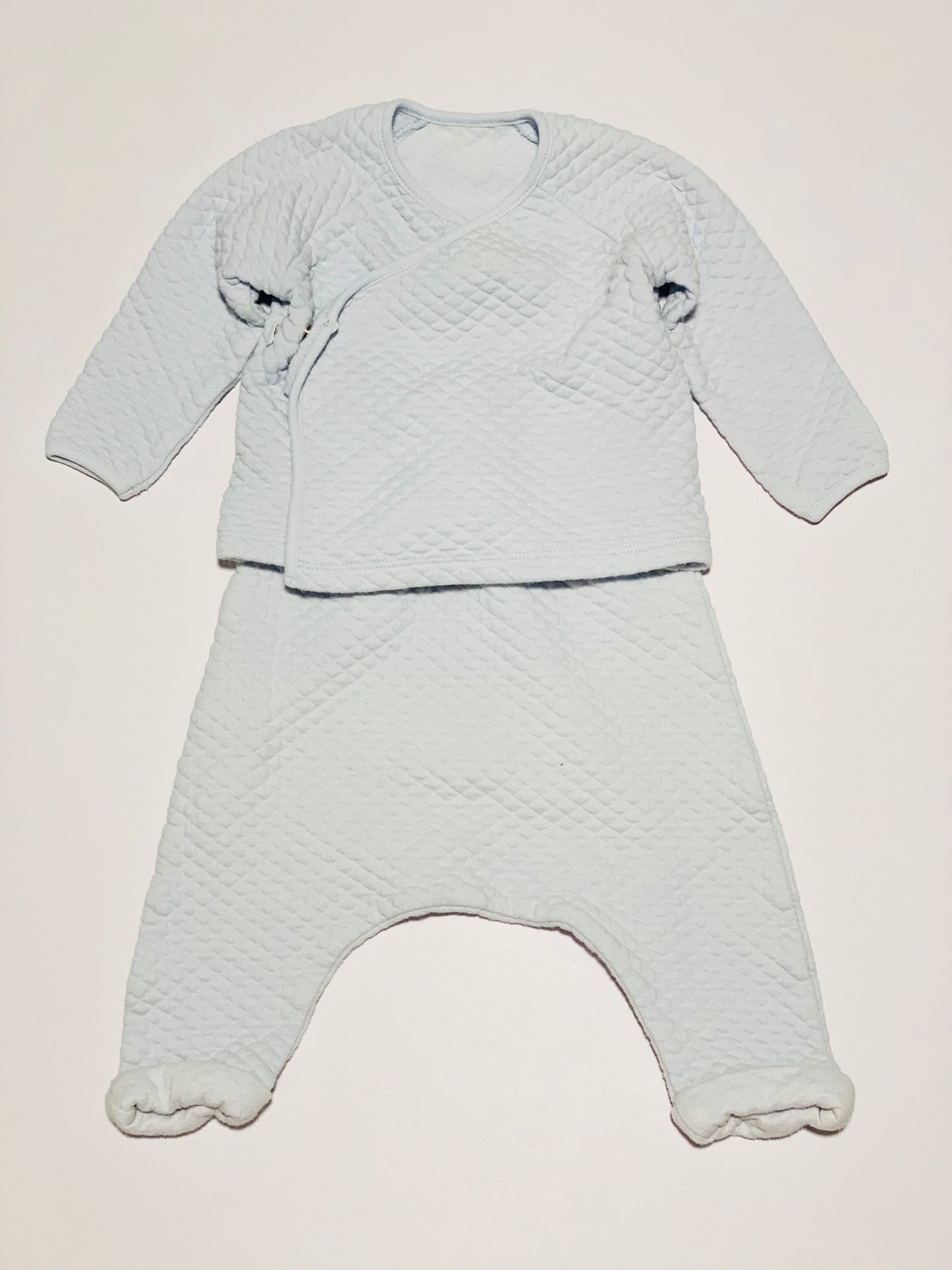 Blue quilted set - Size 6 months