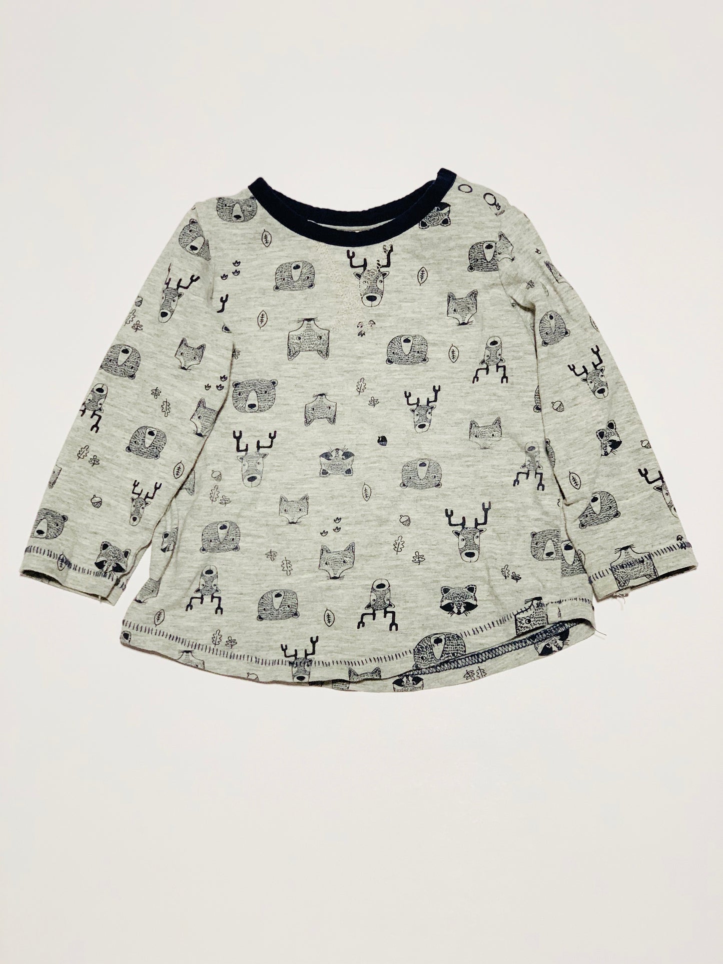 Grey animals top - Size 0